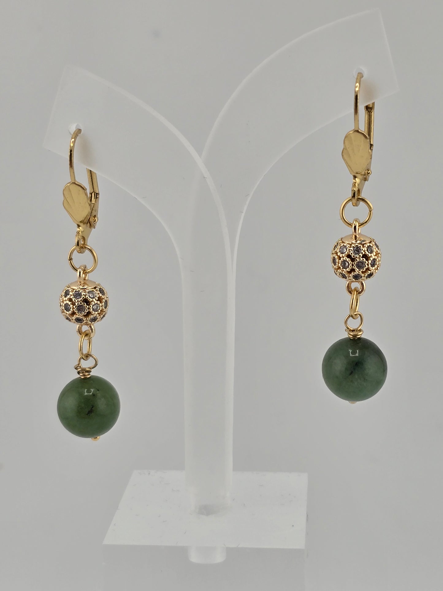 Green Jade Earrings