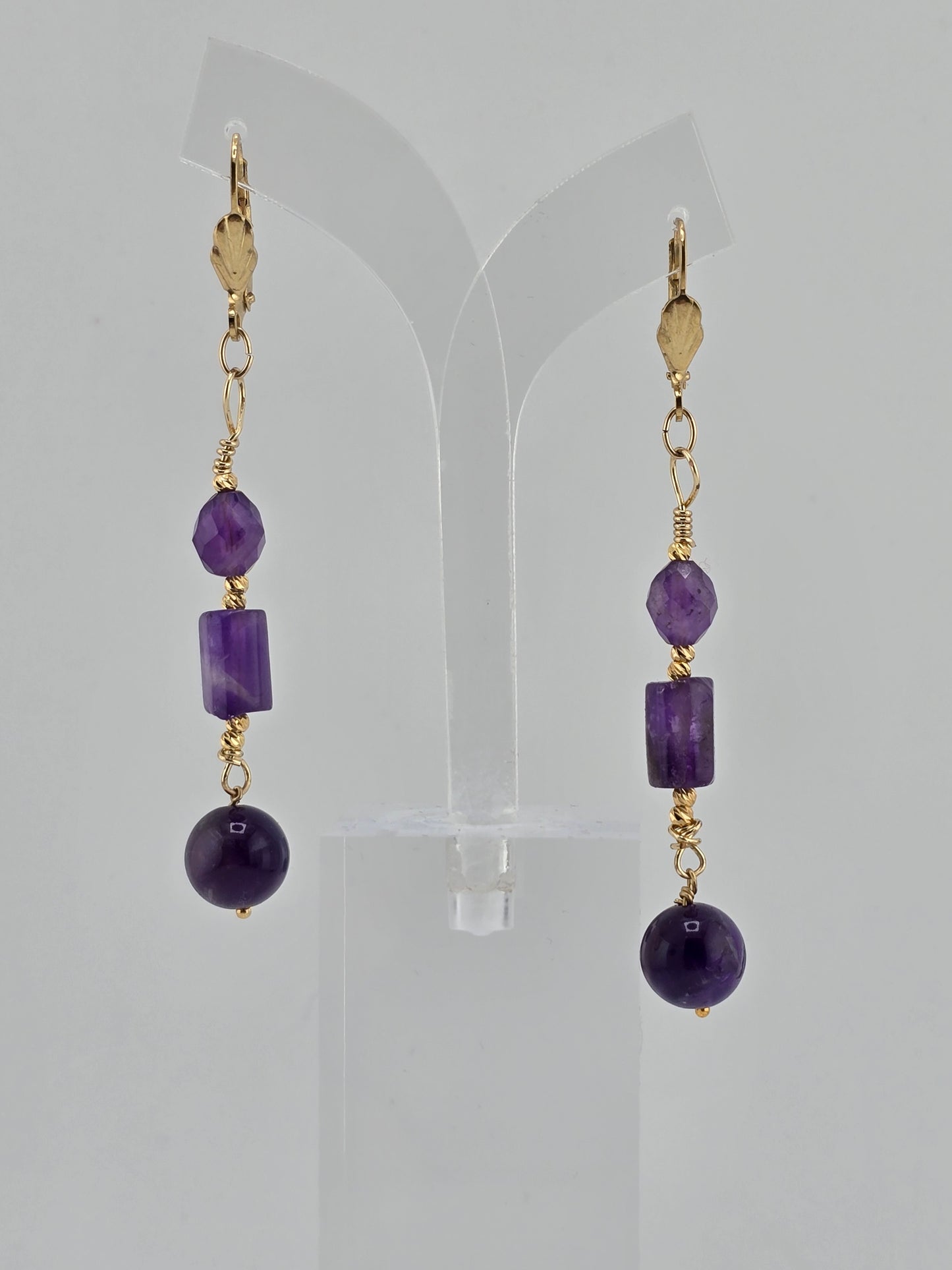 Boucles d'oreilles en Améthyste