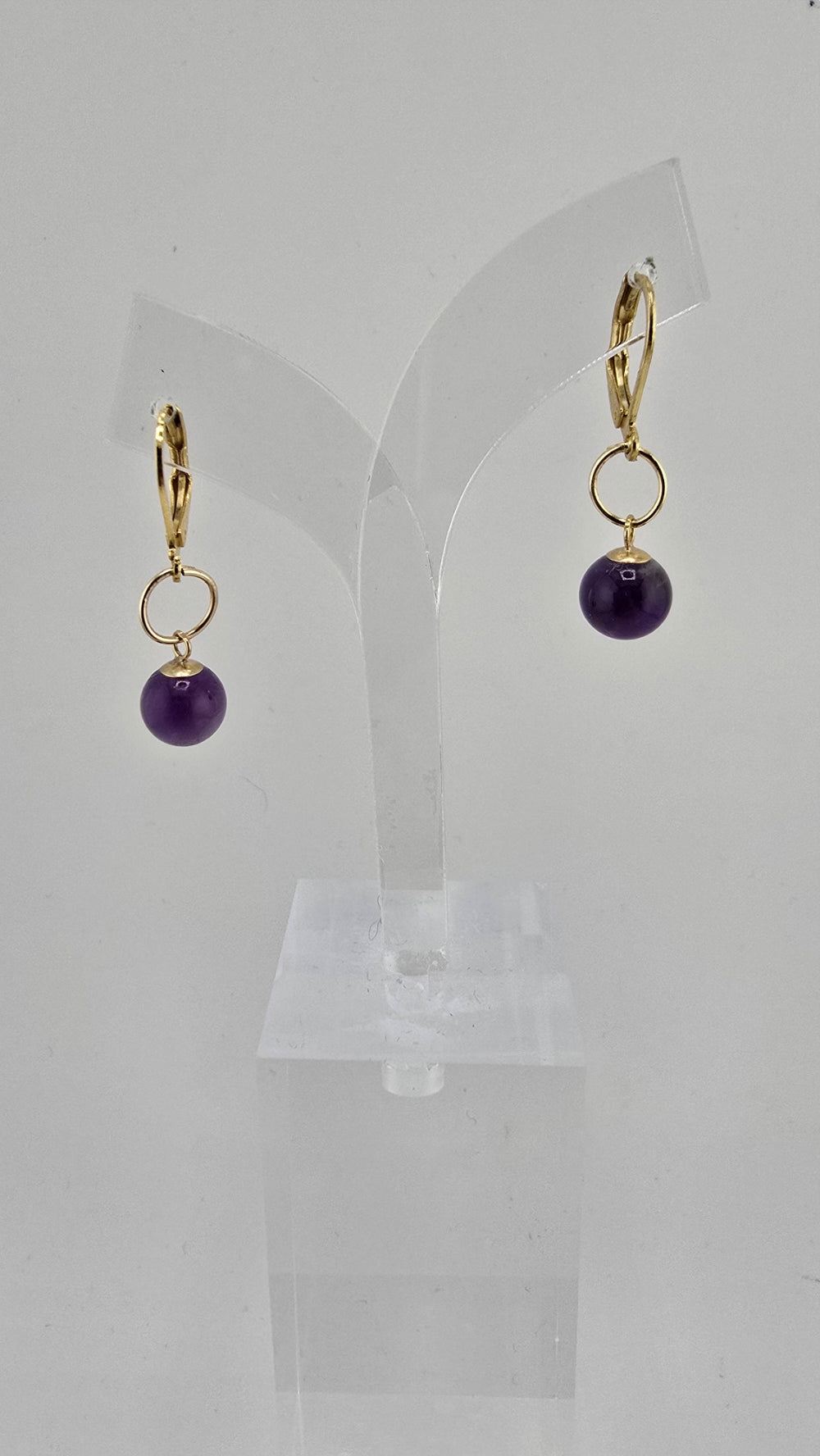 Boucles d'oreilles en Améthyste