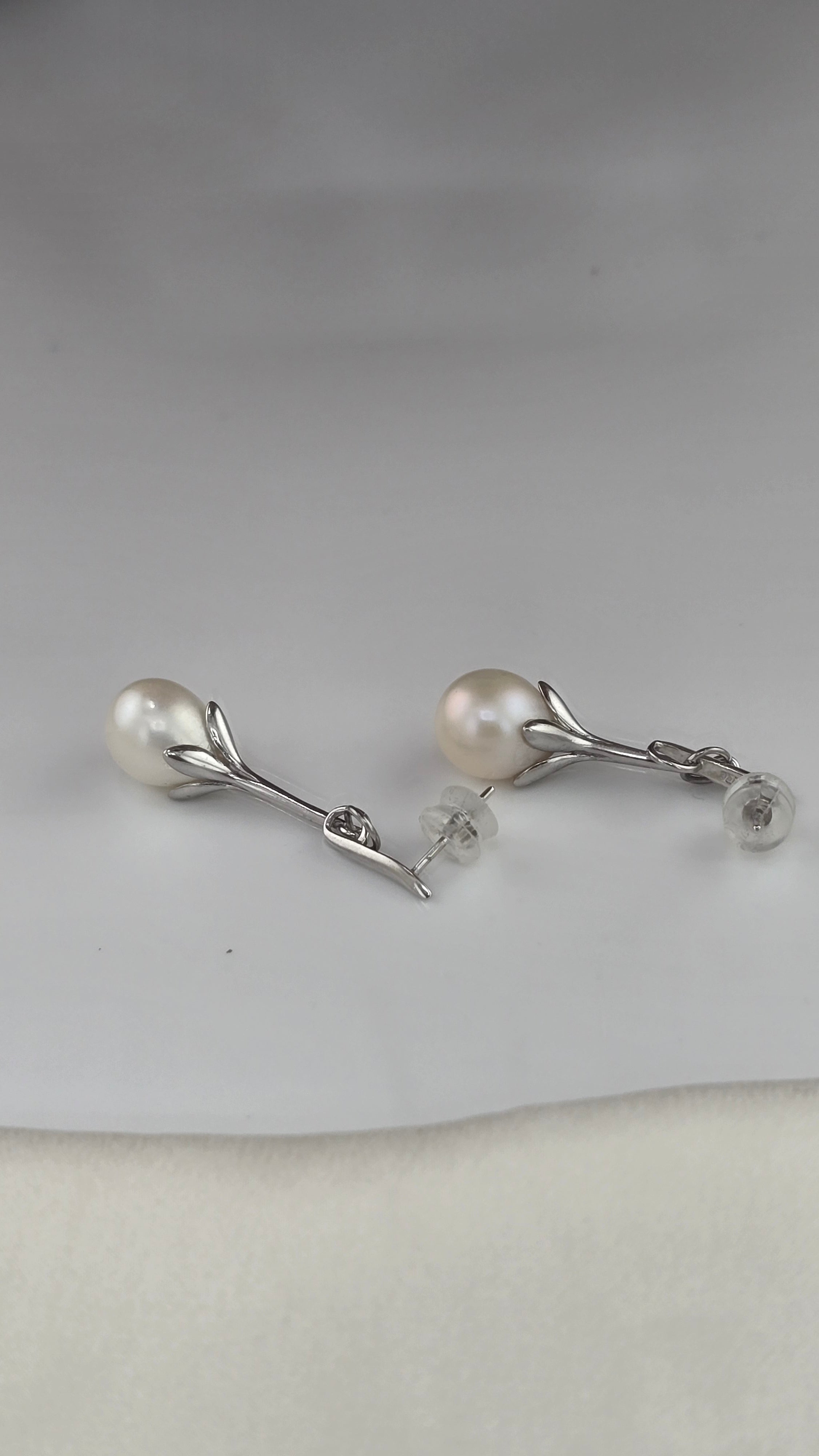 Boucles d ' oreilles en argent rhodié 925/1000