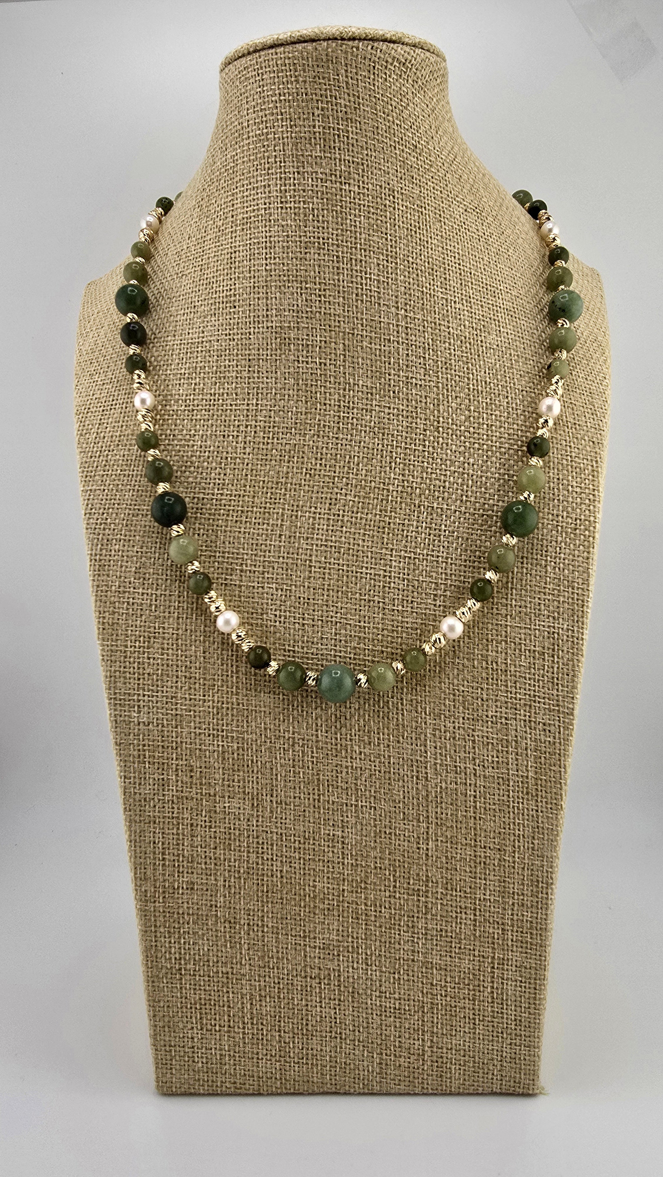 Collier en Jade et vermeil