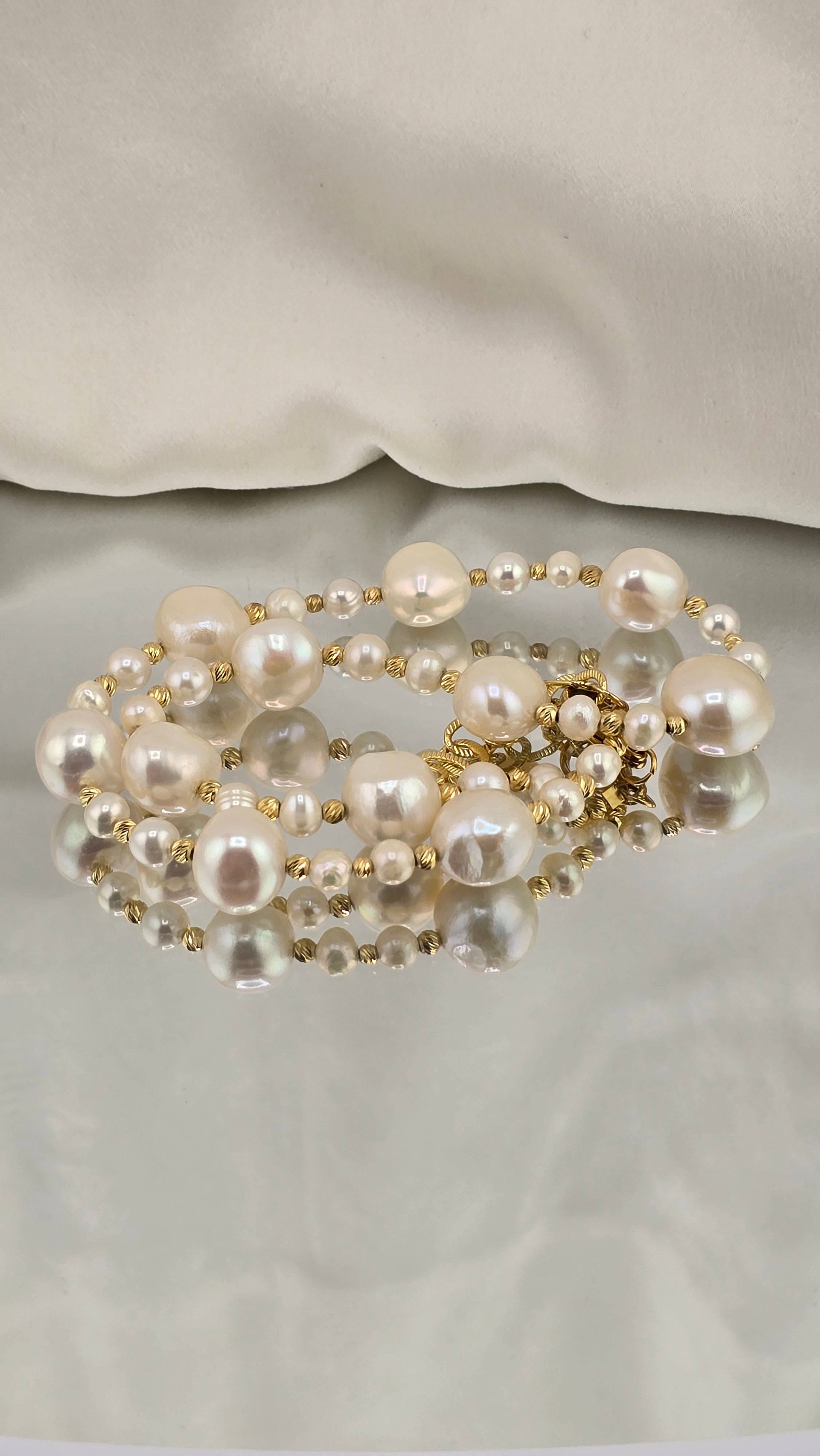 Collier en perles de culture et vermeil