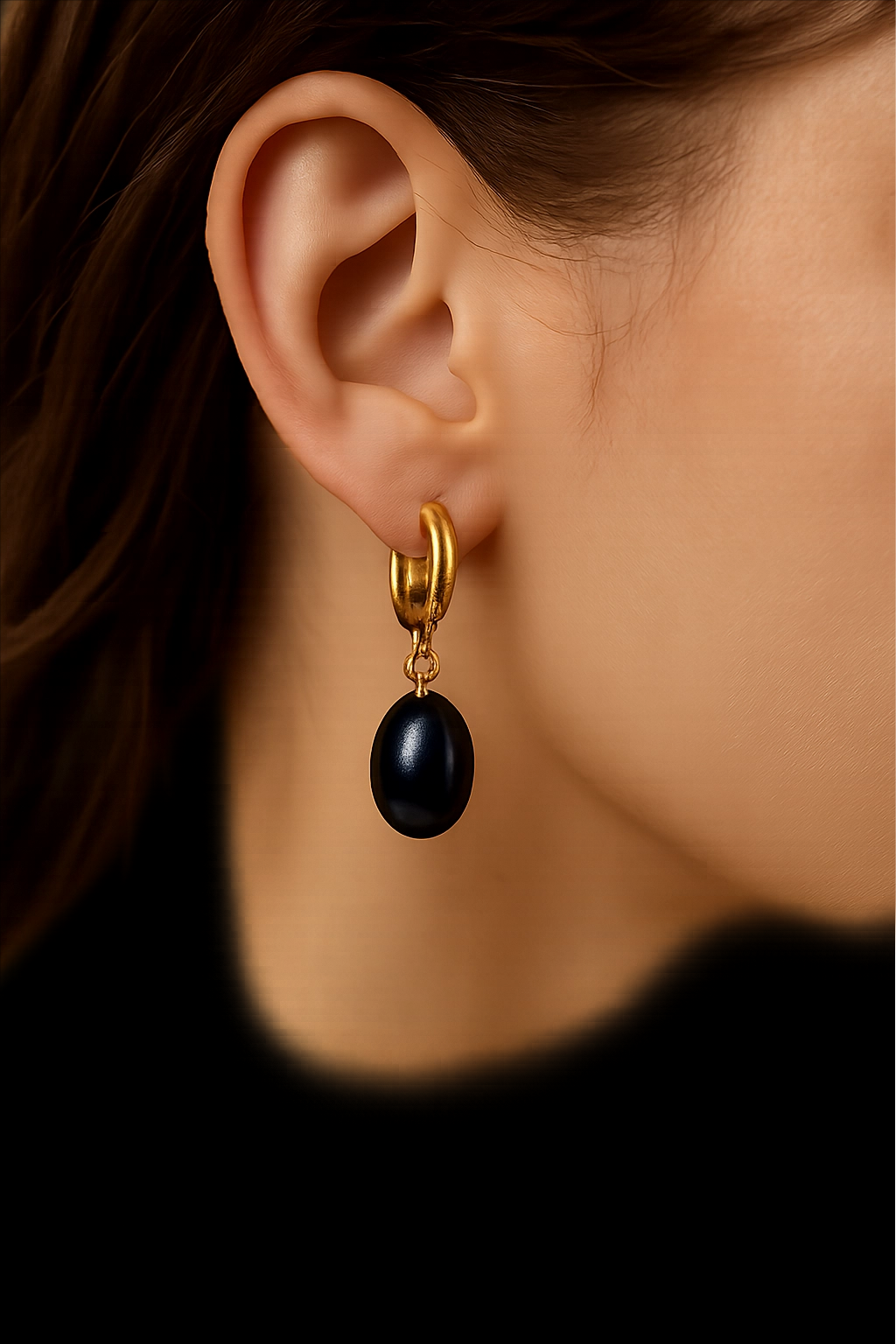 Boucles d oreilles en plaqué or 24k