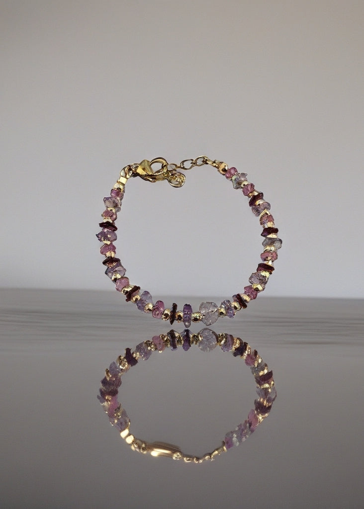 Bracelet en pierres fines et vermeil