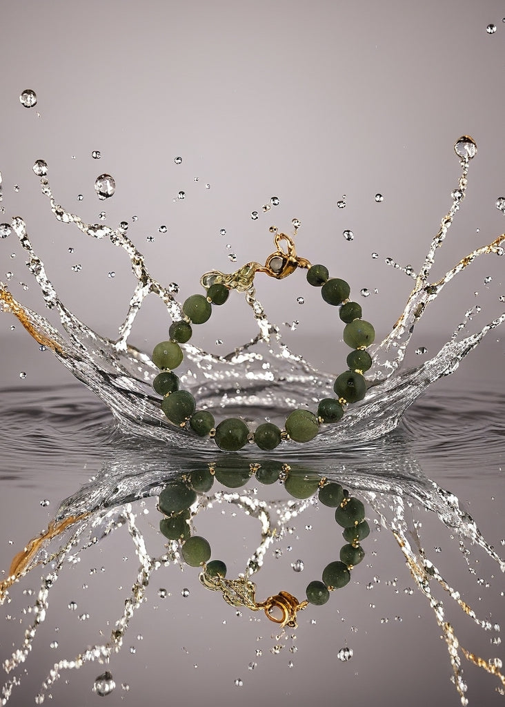 Bracelet en Agate verte