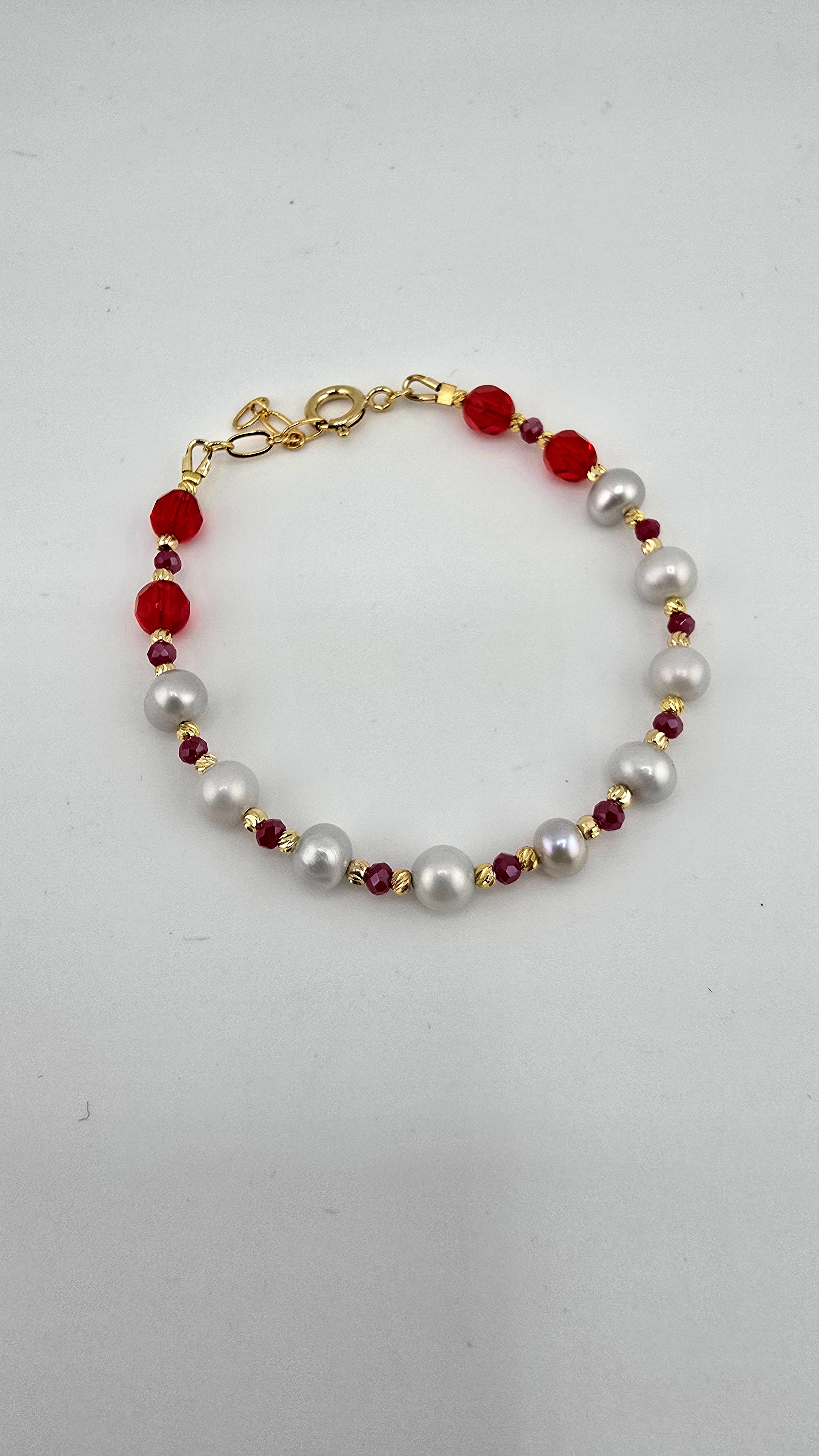 Bracelet en perles de culture et vermeil