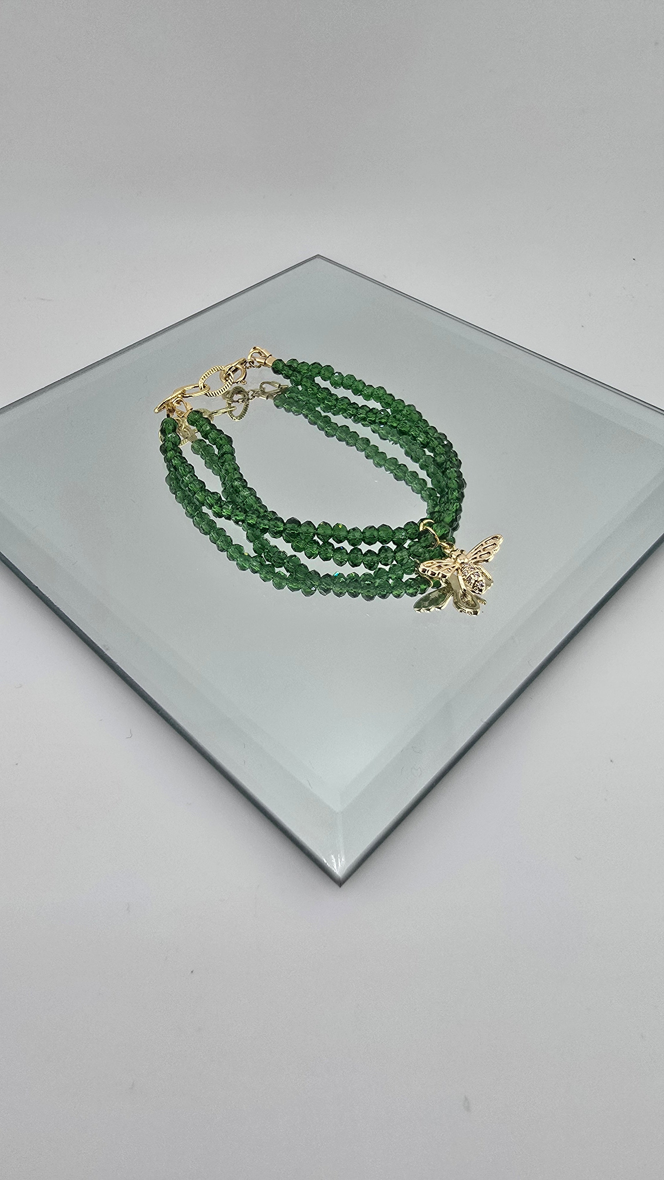 Bracelet en cristal vert