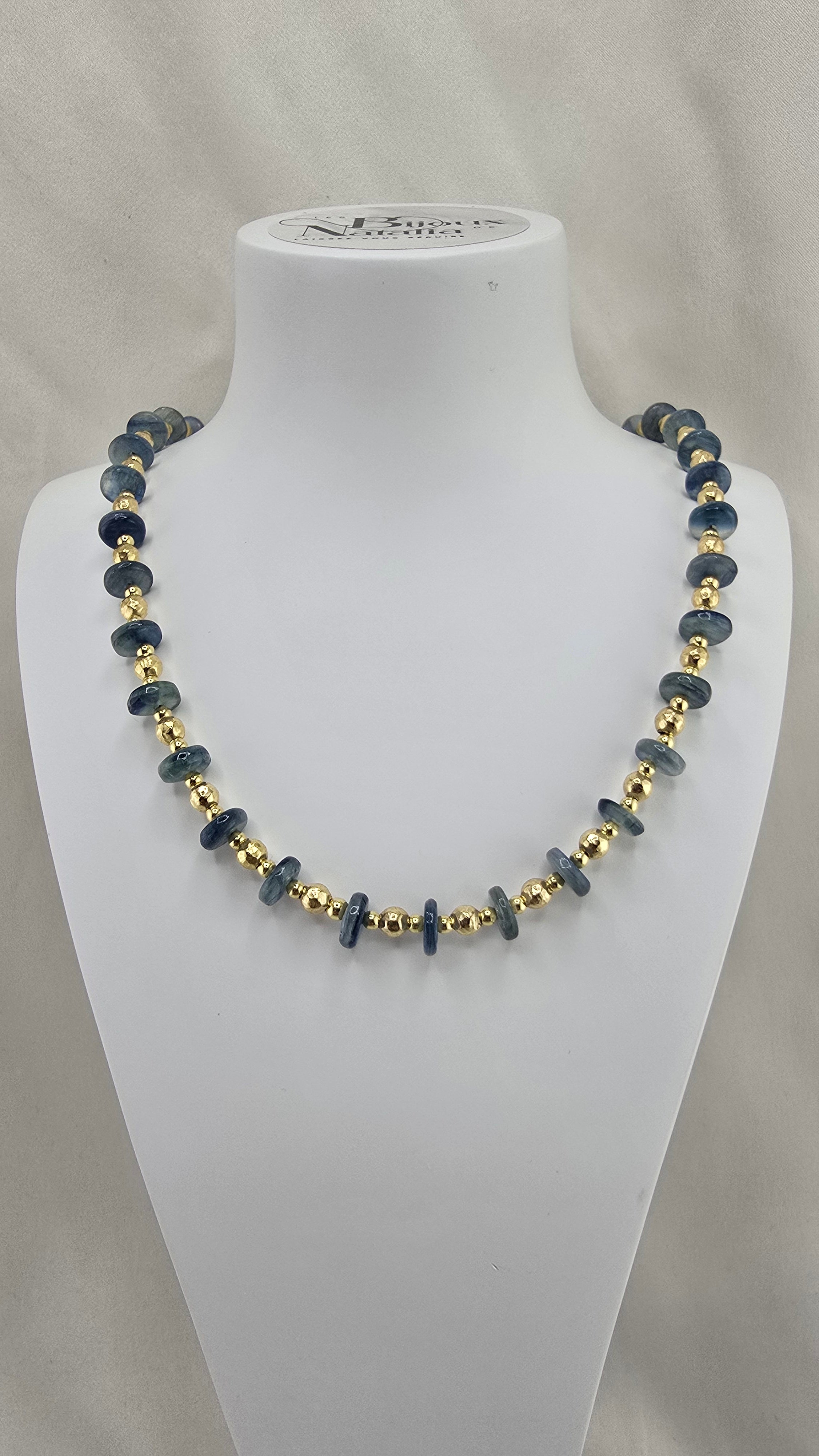 Collier et bracelet en Kyanite et vermeil