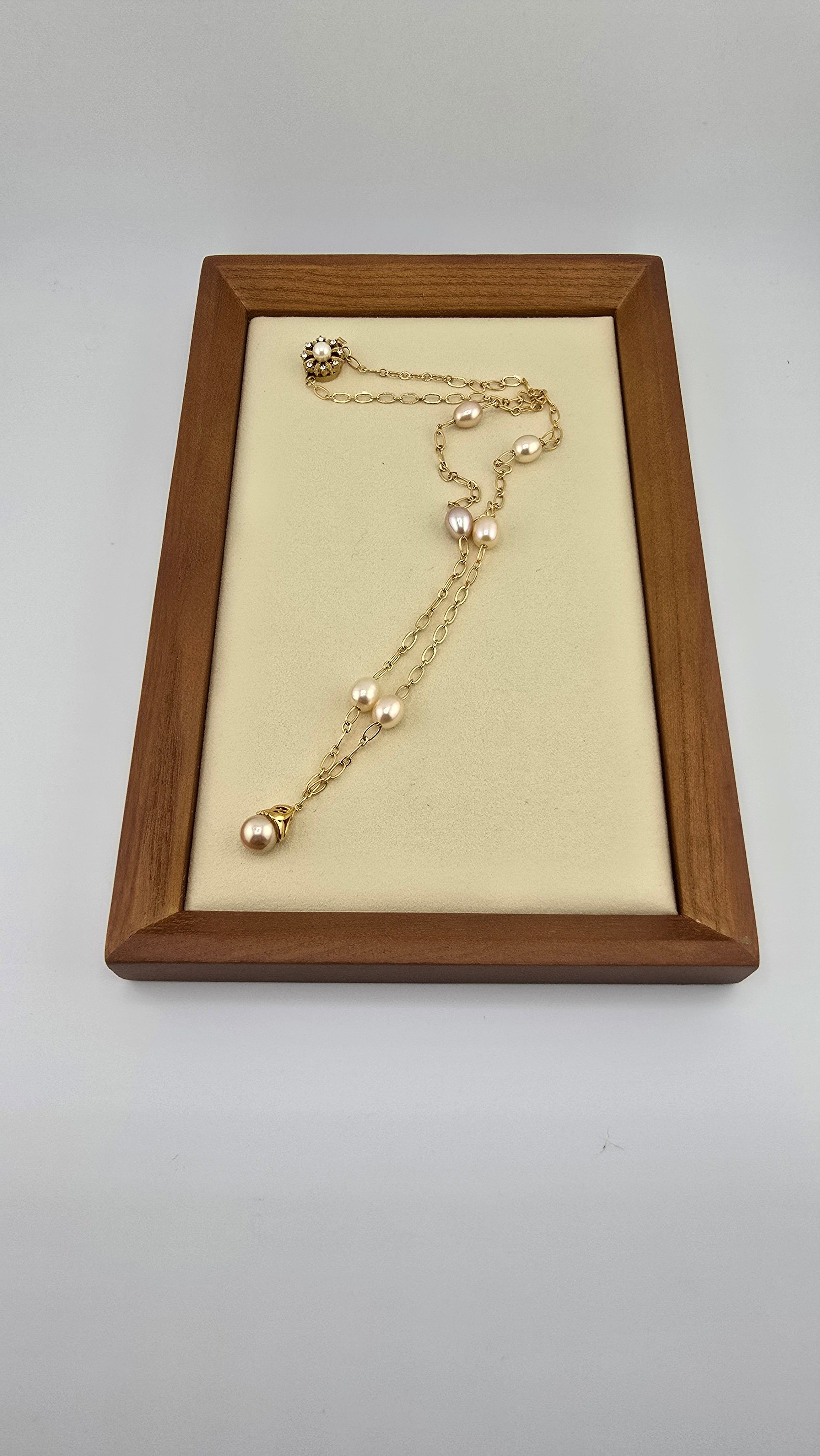 Collier chaine avec perles de culture