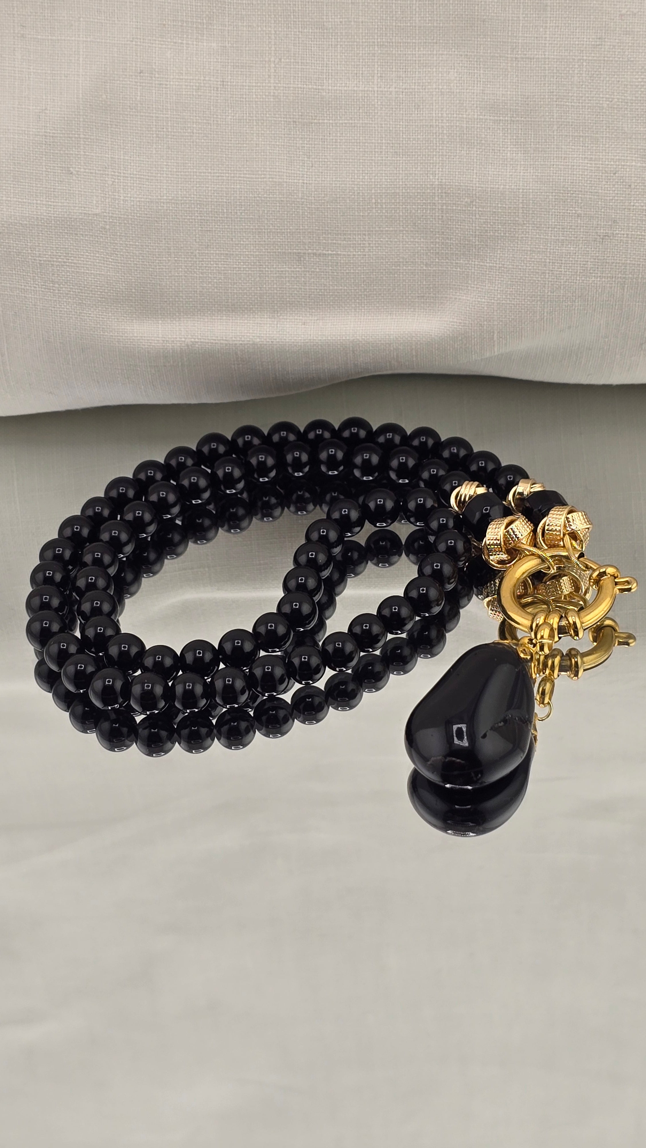 Collier en onyx noir