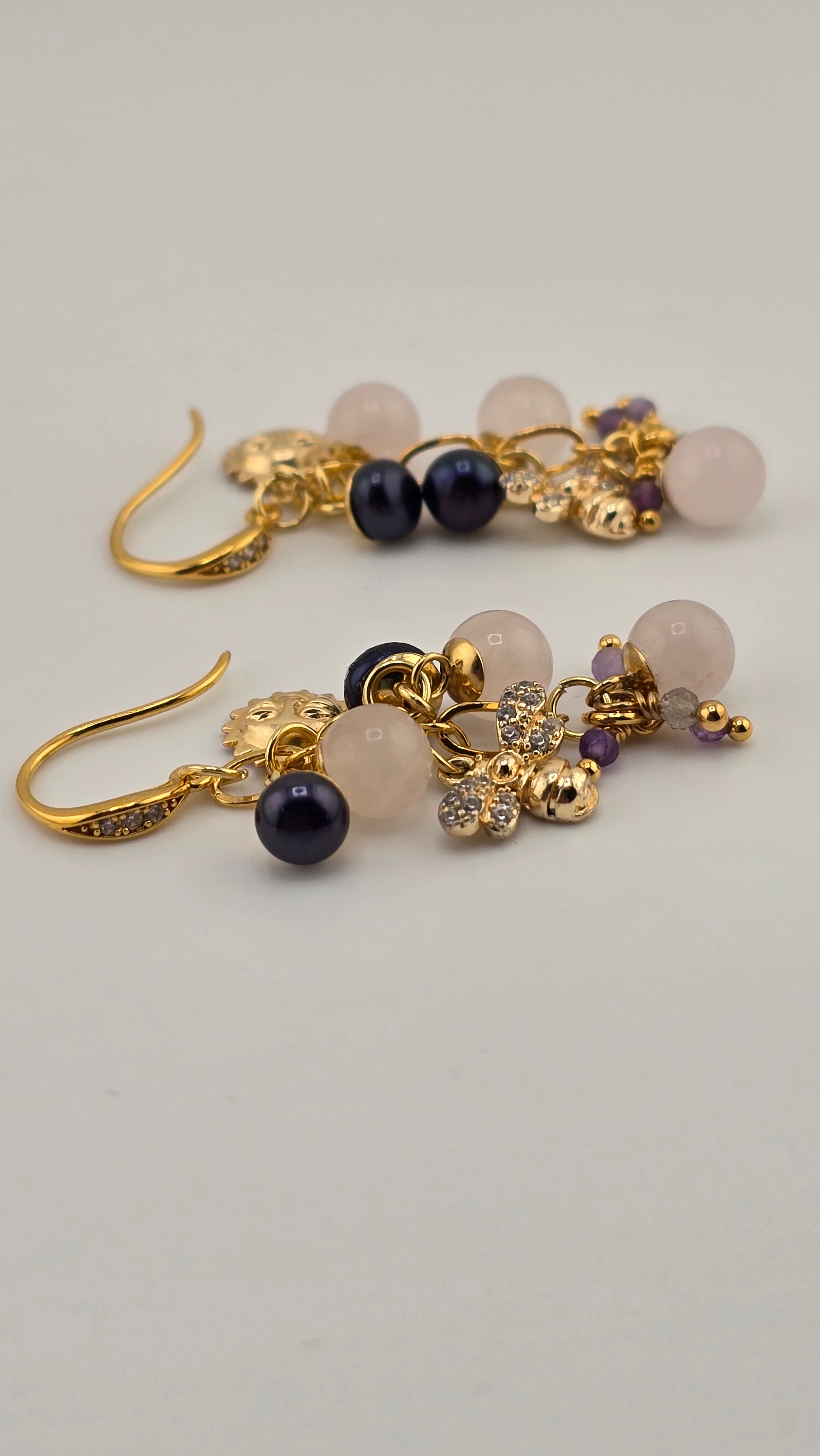 Boucles d 'oreilles en plaqué or 24k
