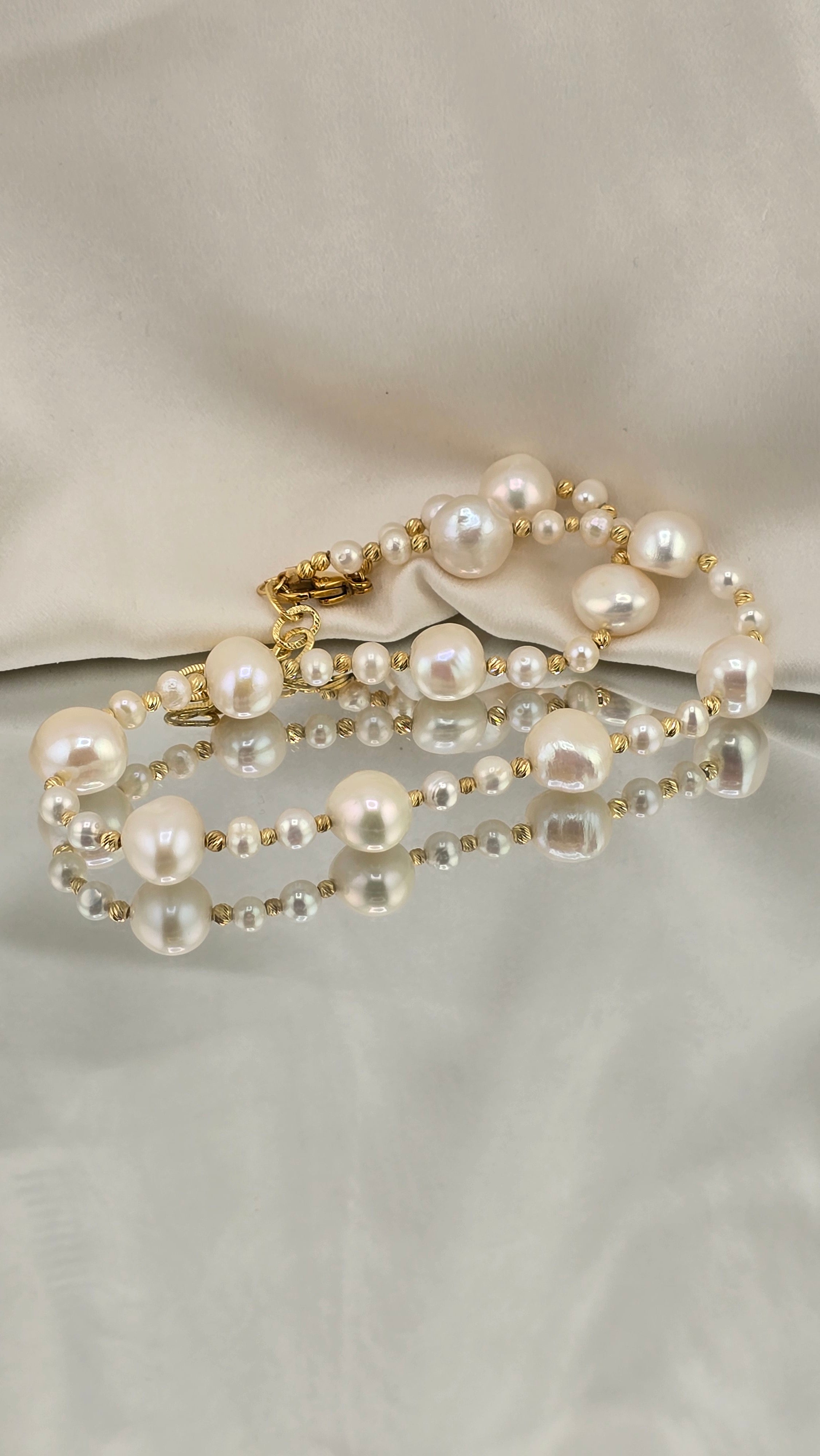 Collier en perles de culture et vermeil