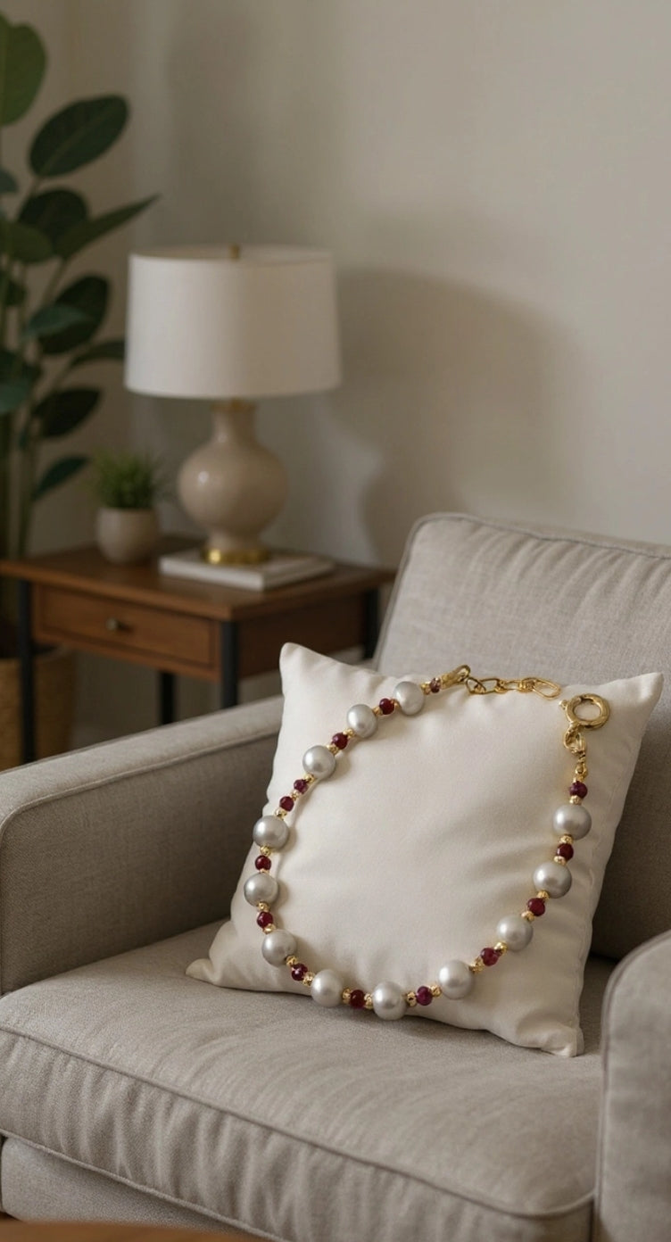 Bracelet perles de culture et vermeil