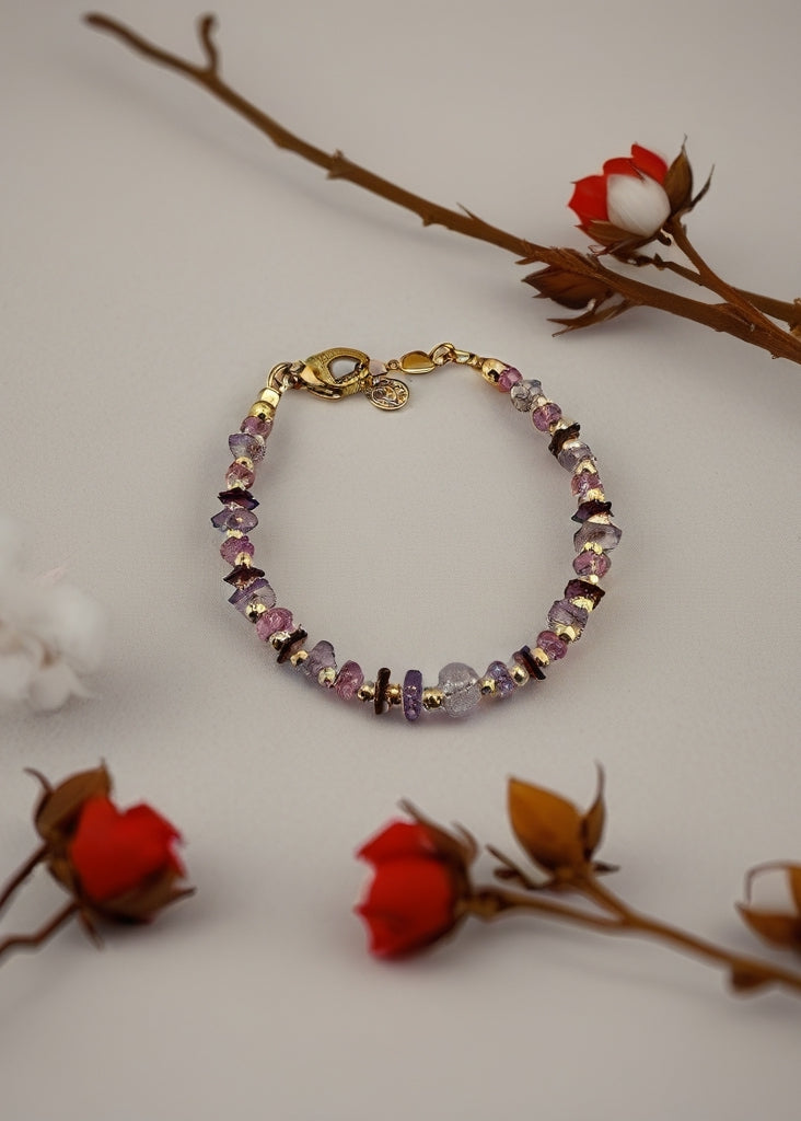 Bracelet en pierres fines et vermeil