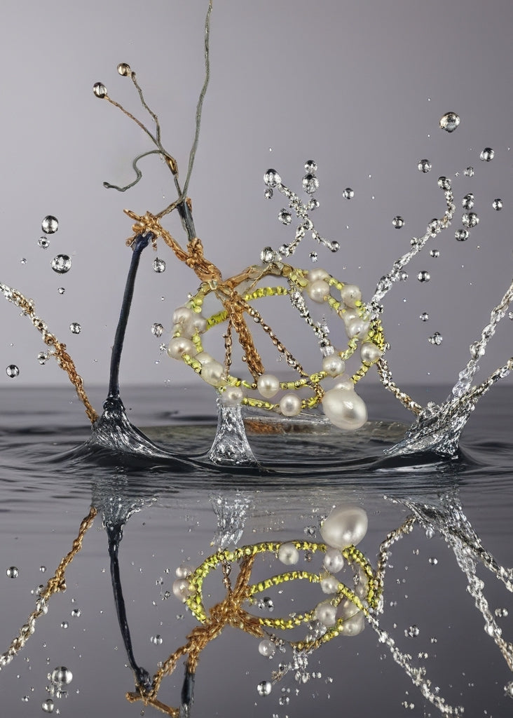 Bracelet deux brins avec perles de culture