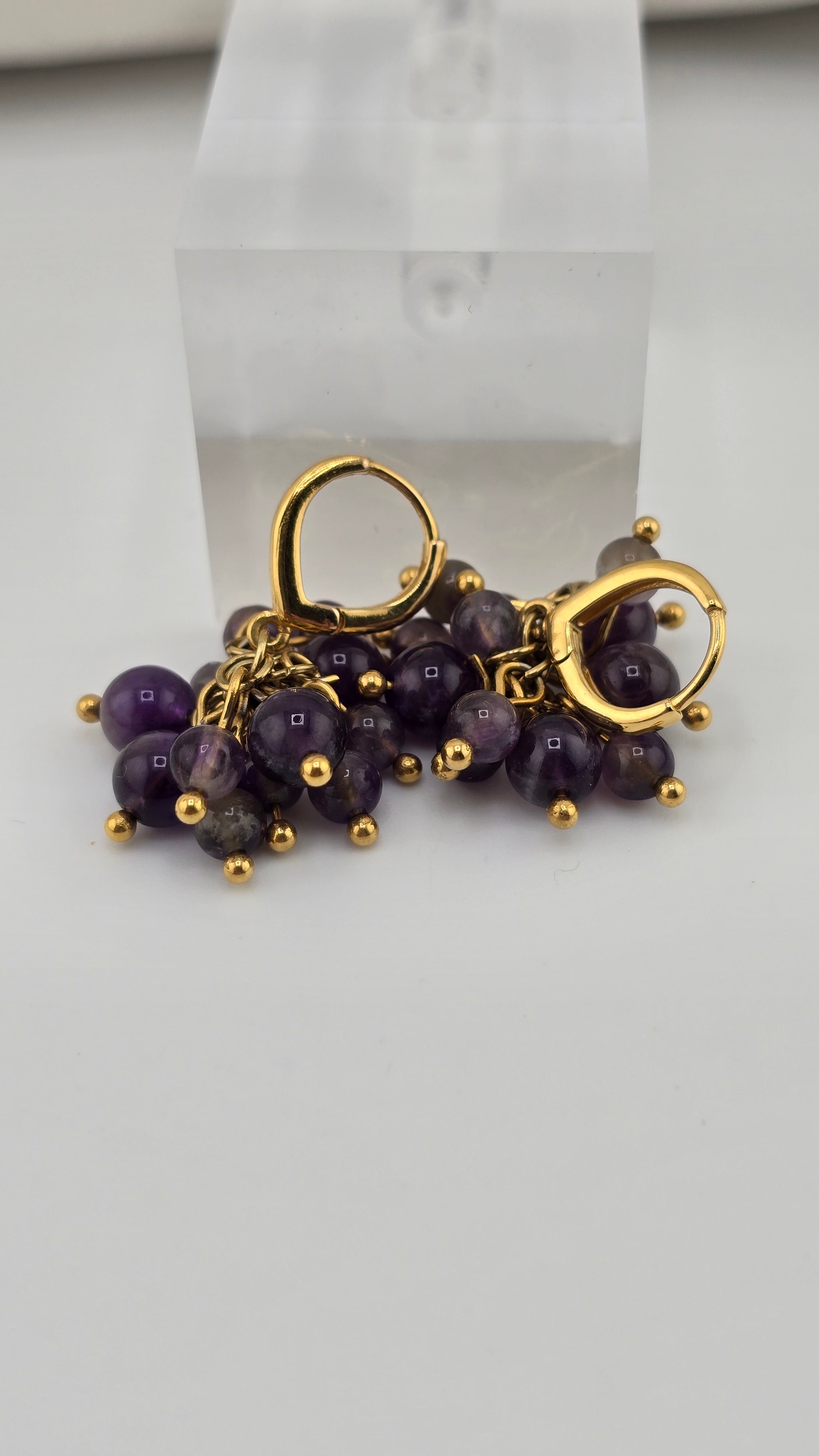 Boucles d’oreilles en vermeil et Améthyste