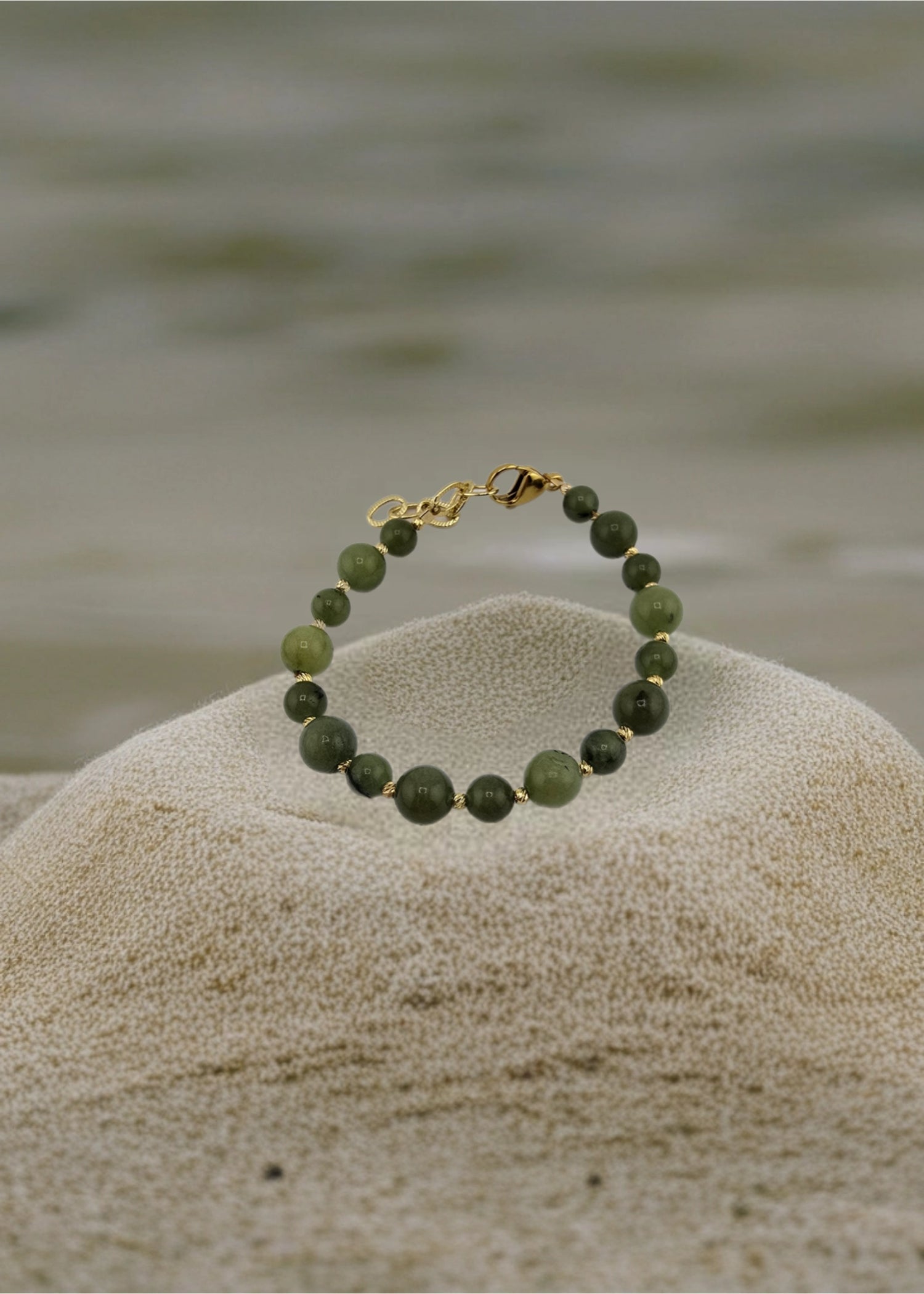 Bracelet en Agate verte