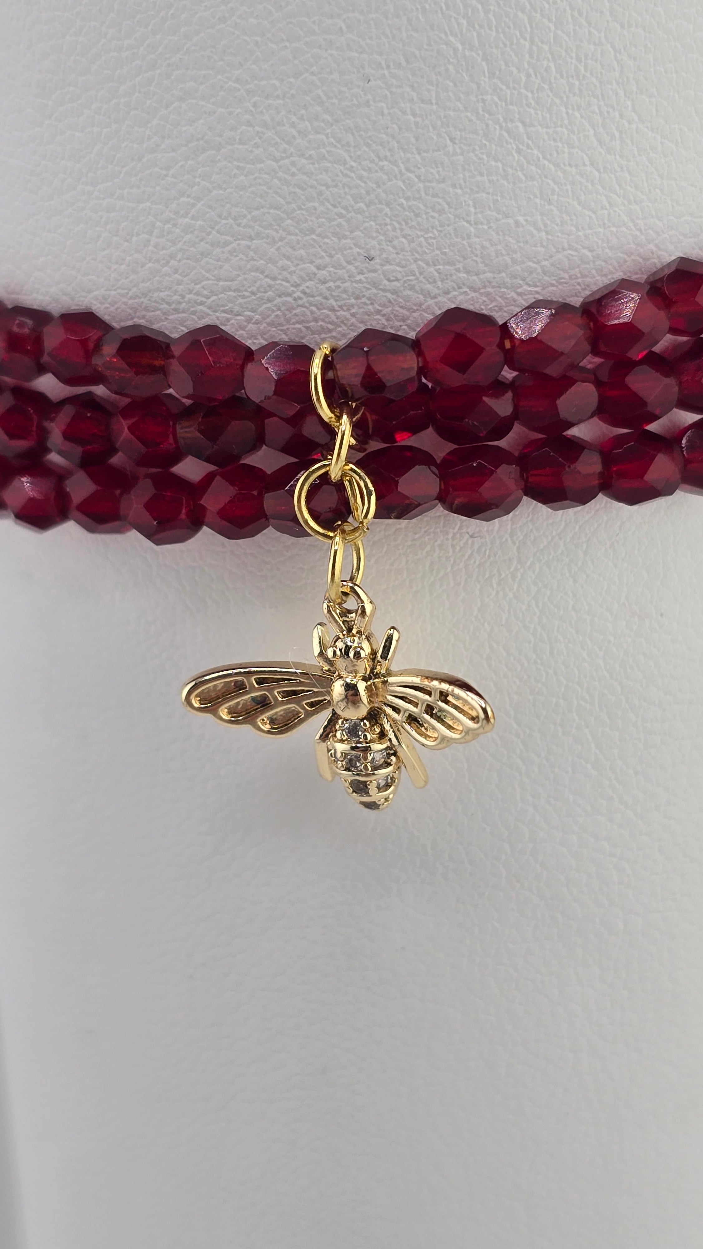 Bracelet en cristal rouge