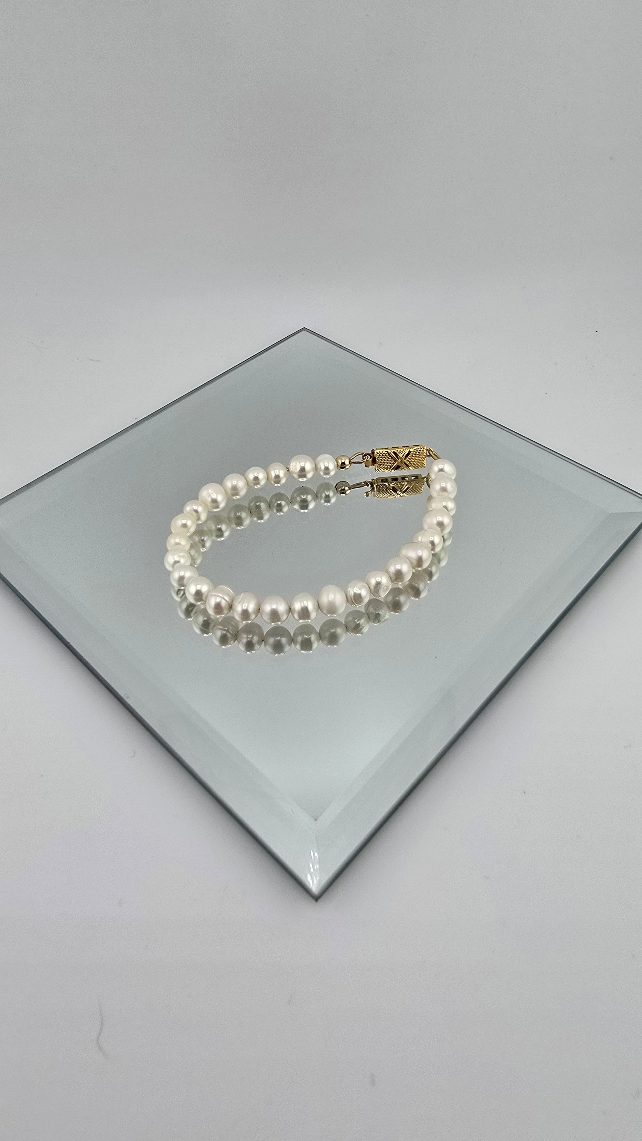 Bracelet en perles de culture irrégulières