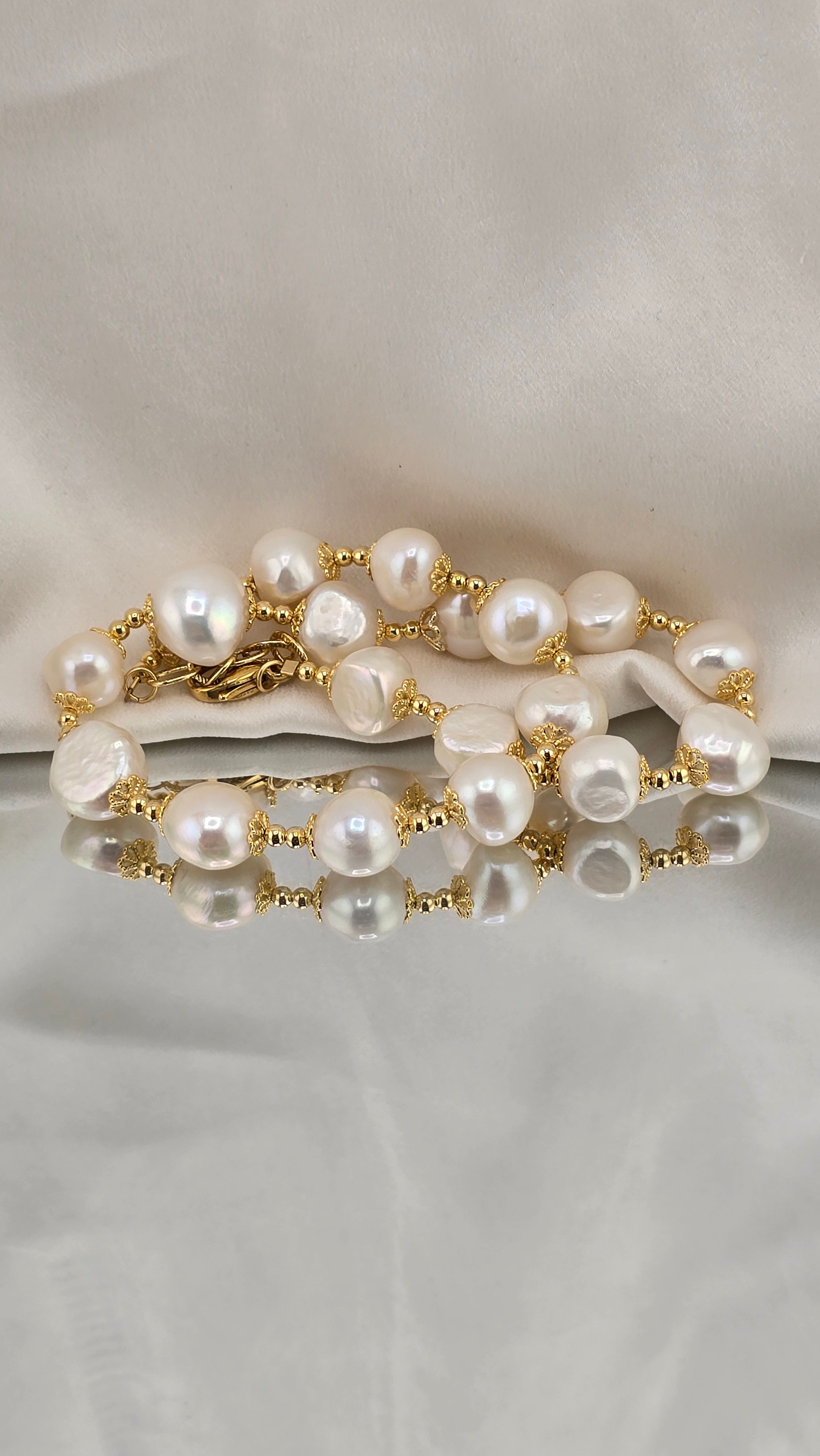 Collier en perles de culture baroque