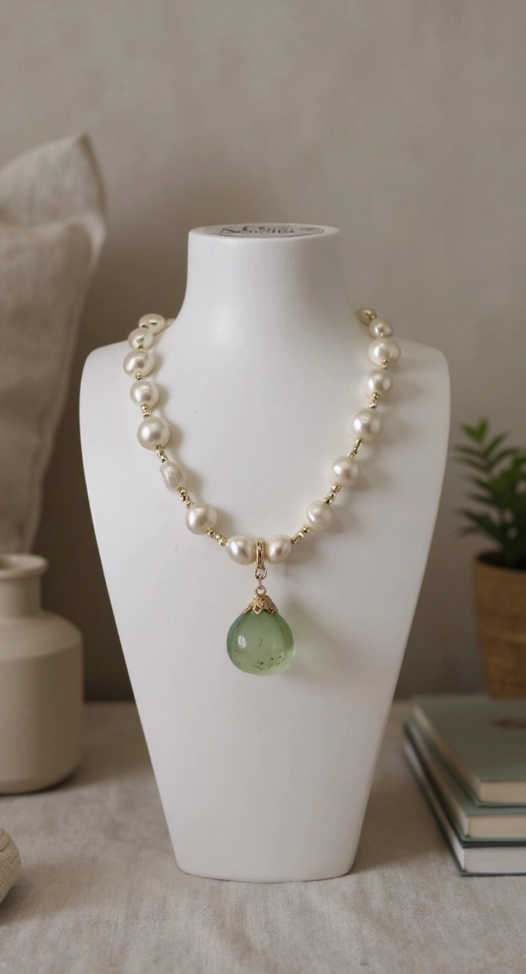 Collier d 'exception en perles de culture et perles en vermeil