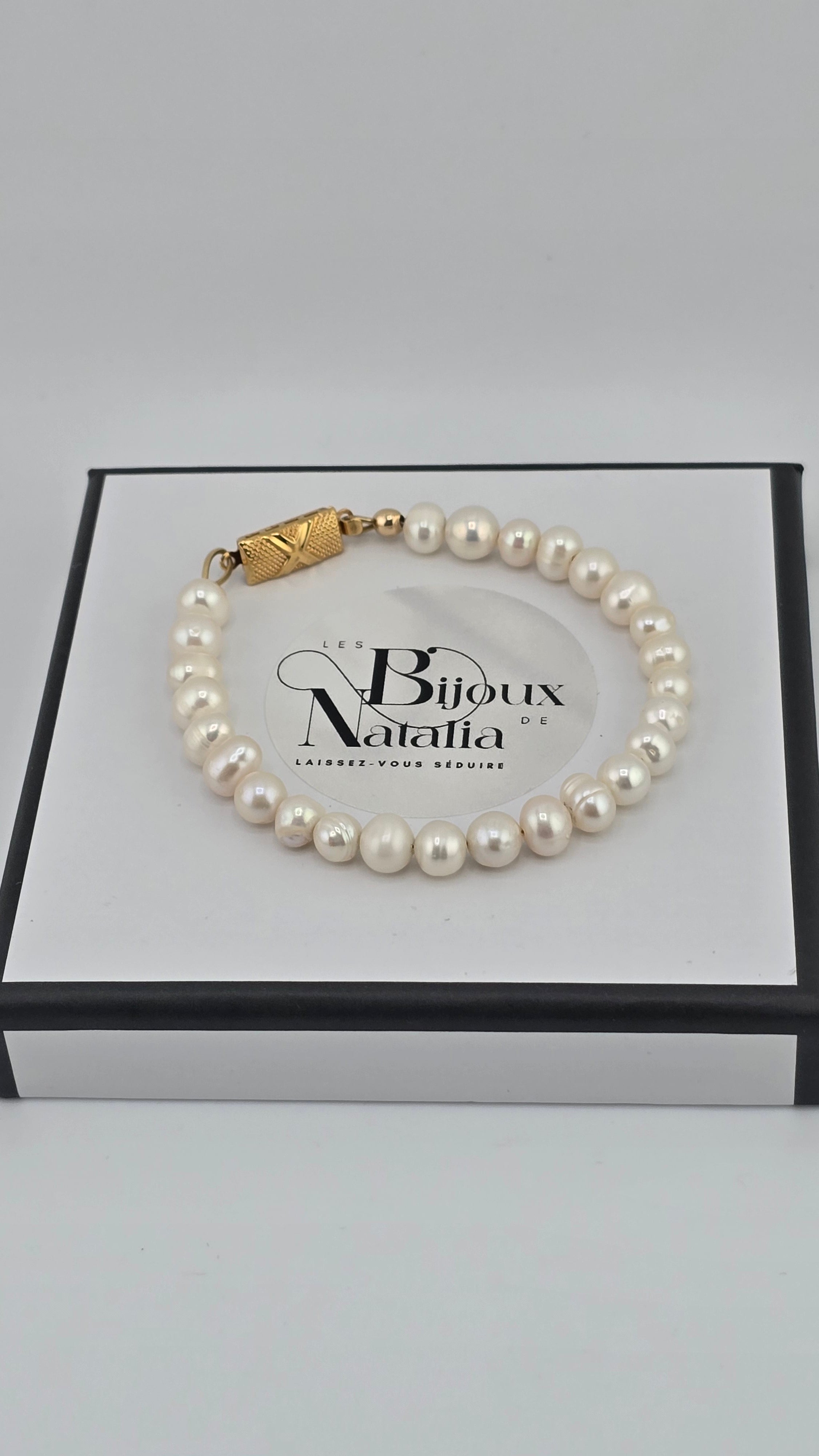 Bracelet en perles de culture irrégulières