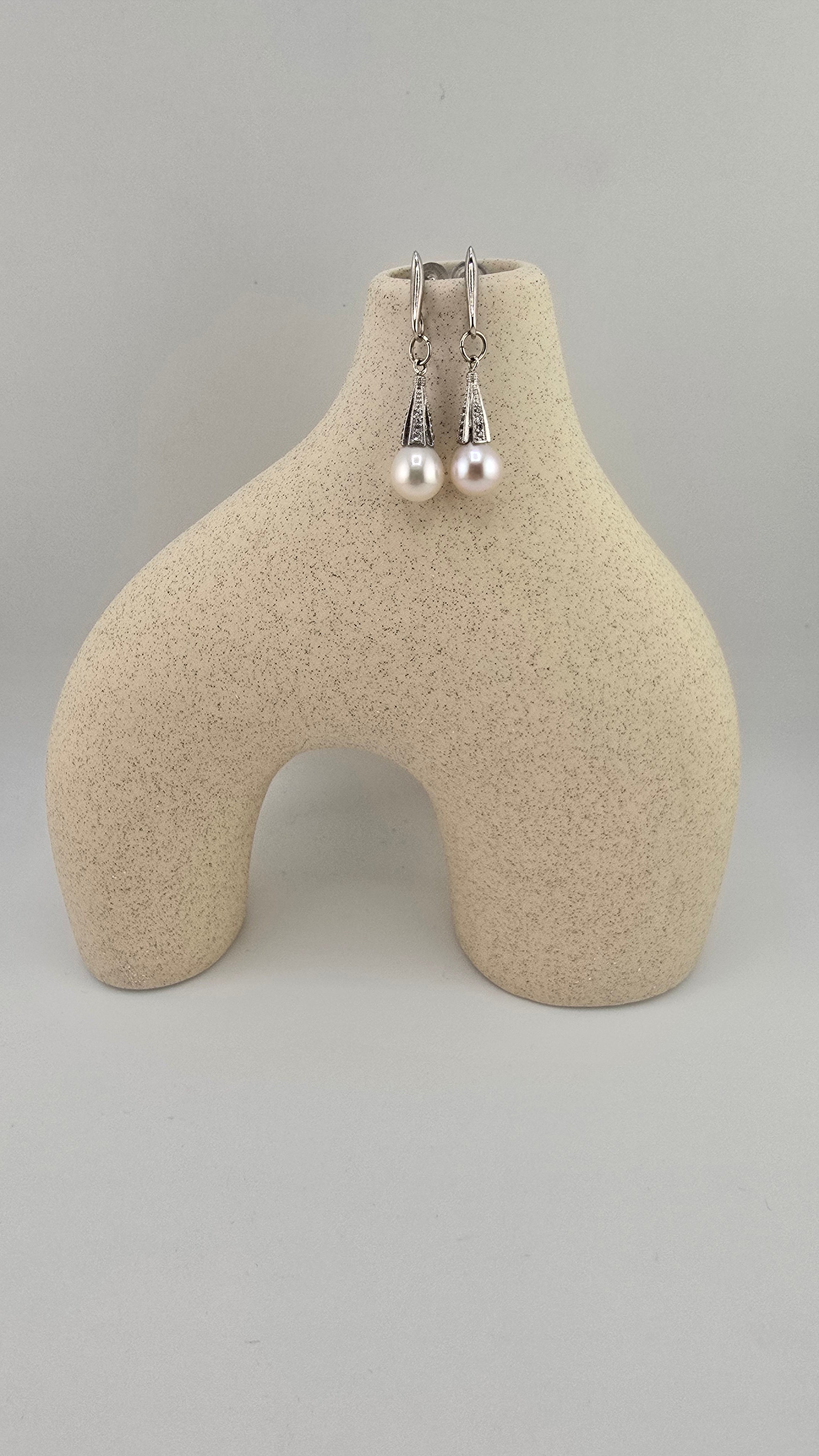 Boucles d’oreilles en argent et perles de culture