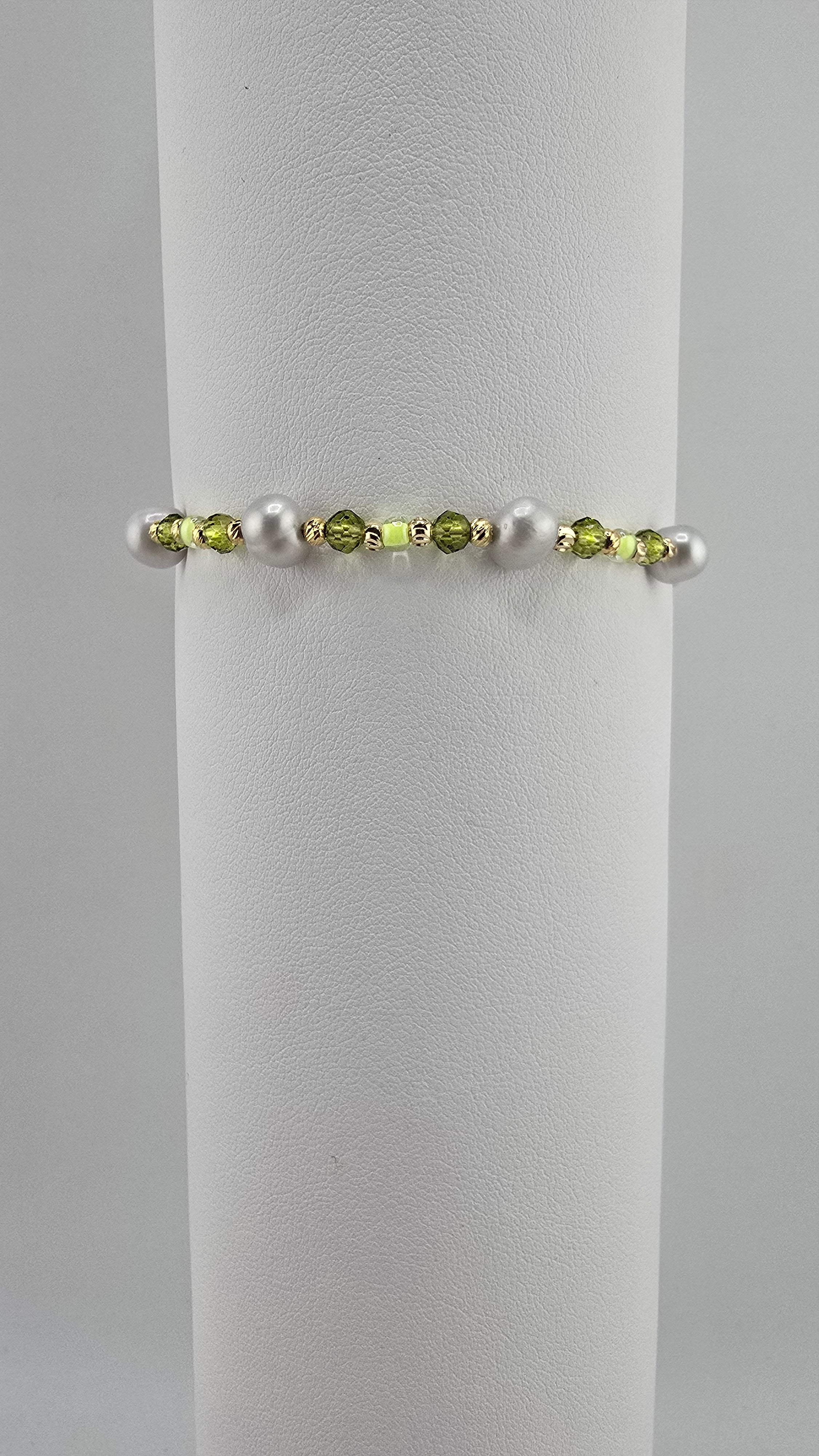 Bracelet en perles de culture et vermeil
