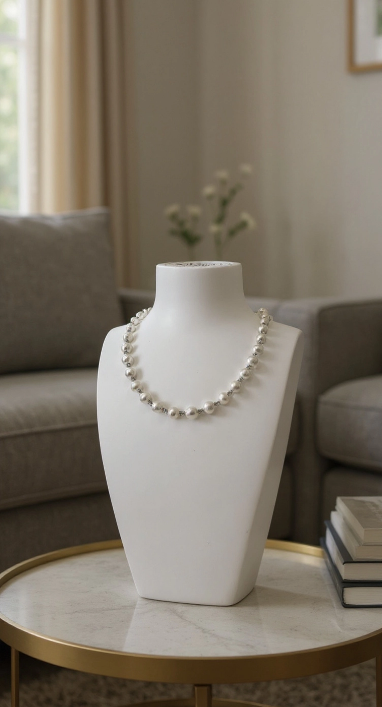 Collier avec perles de culture et Aigue marine dans son coffret prestige