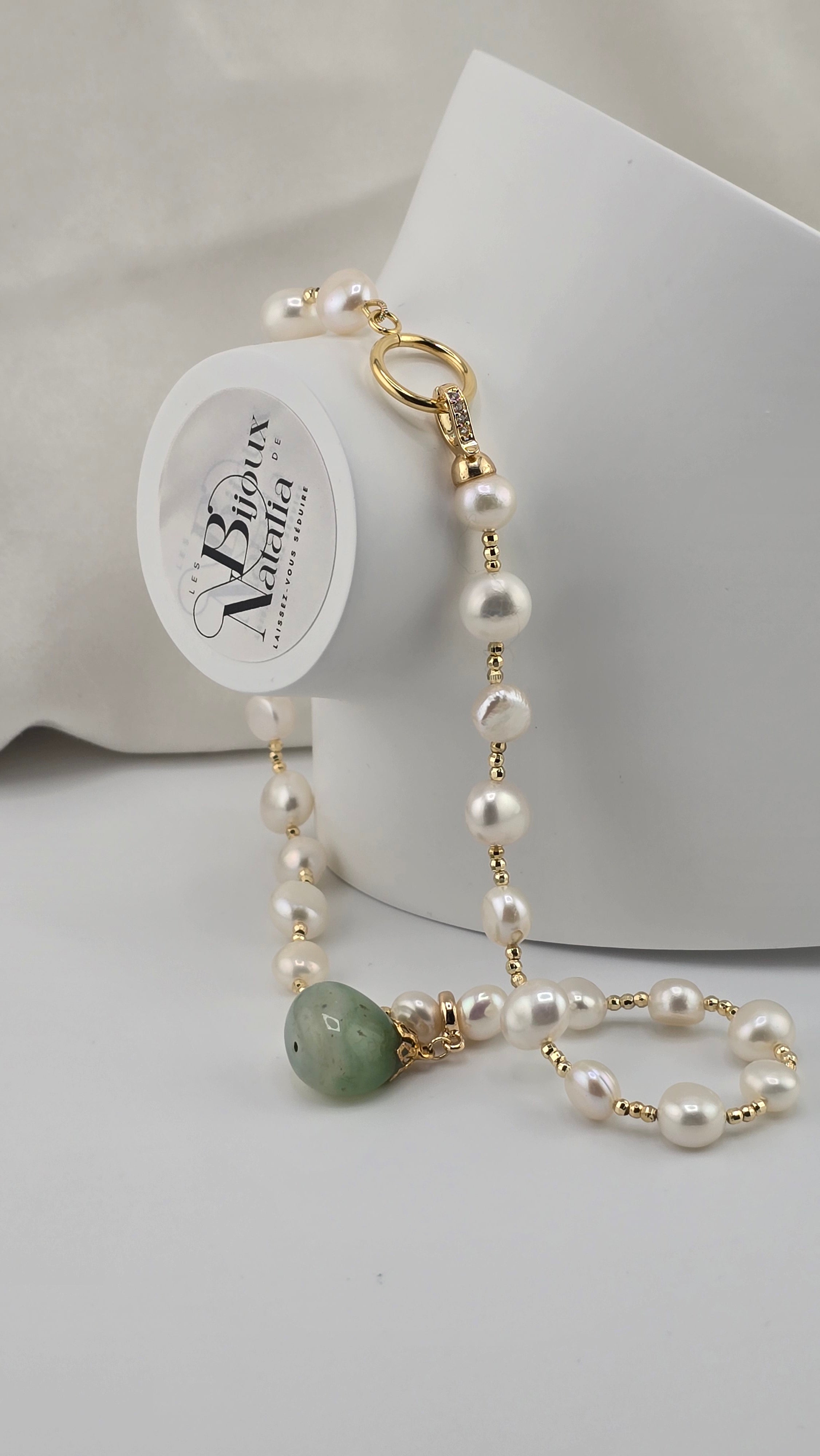 Collier d 'exception en perles de culture et perles en vermeil