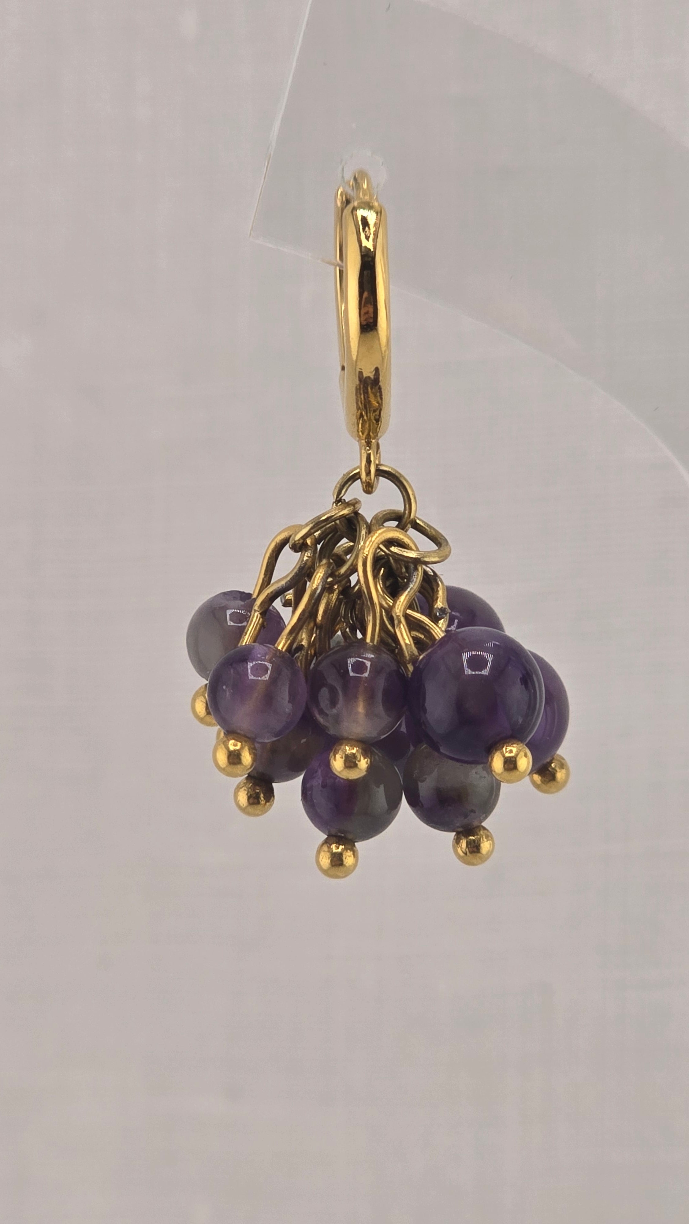 Boucles d’oreilles en vermeil et Améthyste