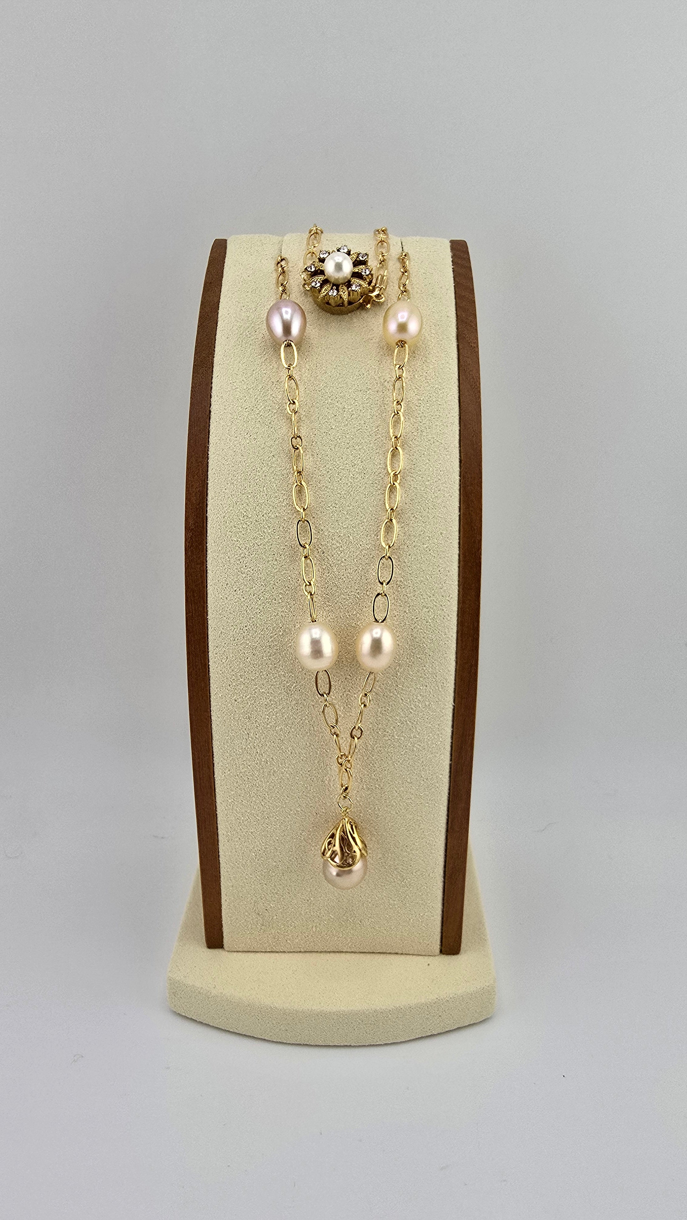 Collier chaine avec perles de culture