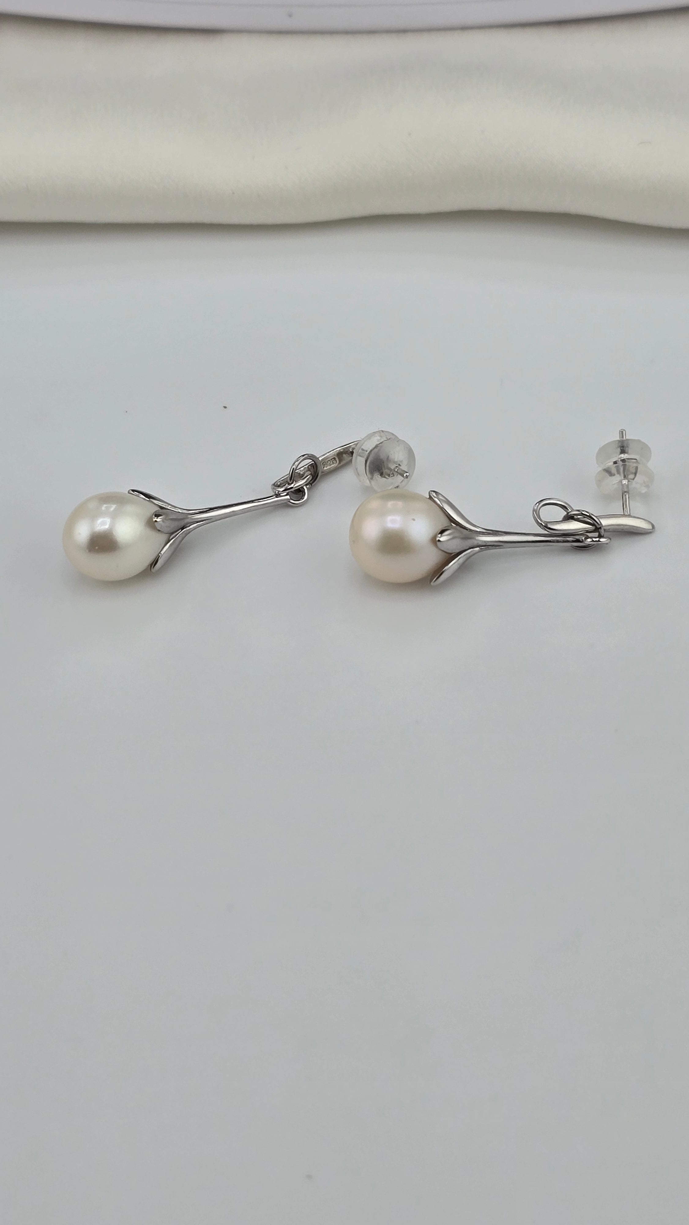 Boucles d ' oreilles en argent rhodié 925/1000