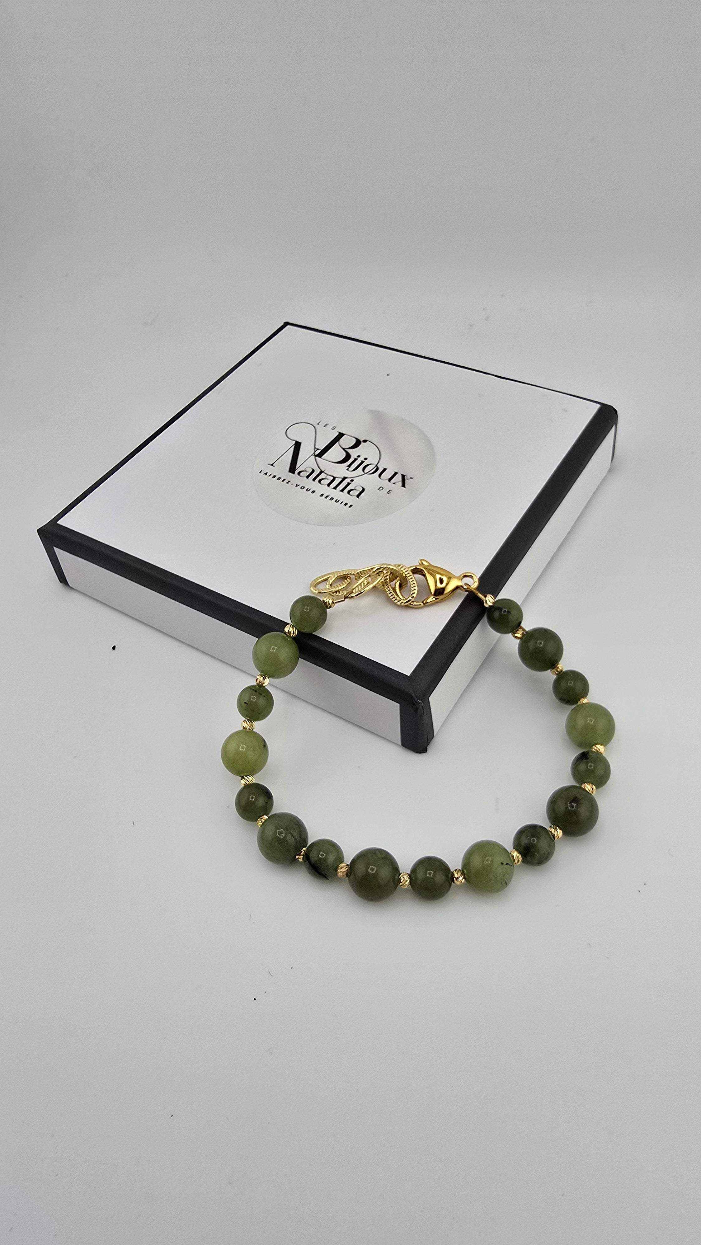 Bracelet en Agate verte