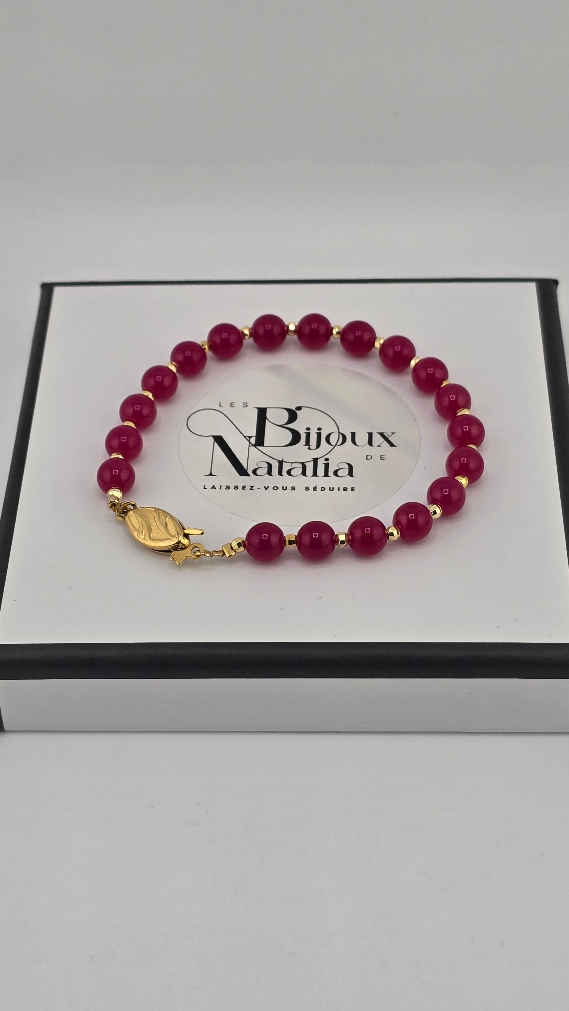 Bracelet en rubis et vermeil