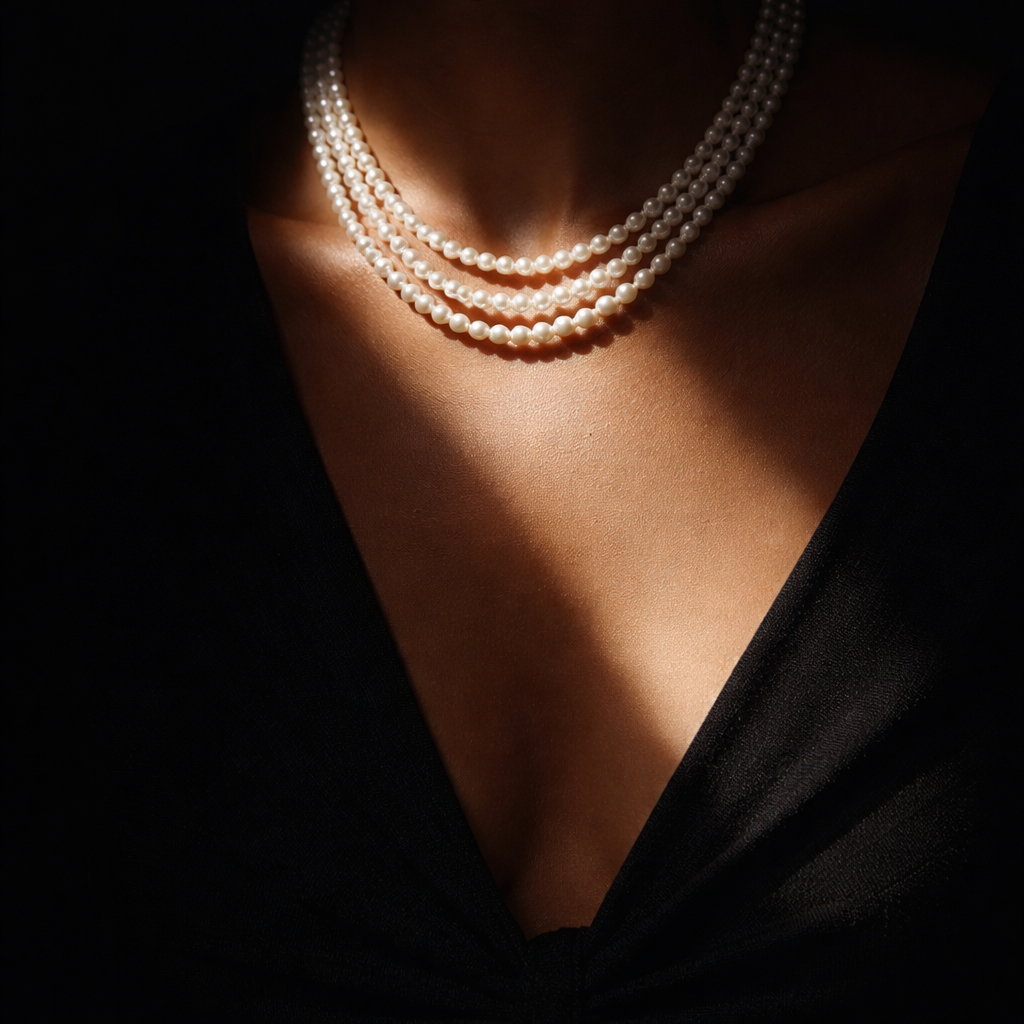 COMMENT PORTER UN COLLIER EN PERLES DE CULTURE 3 RANGS