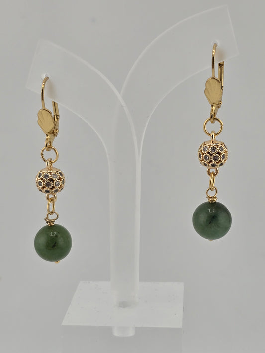 Green Jade Earrings