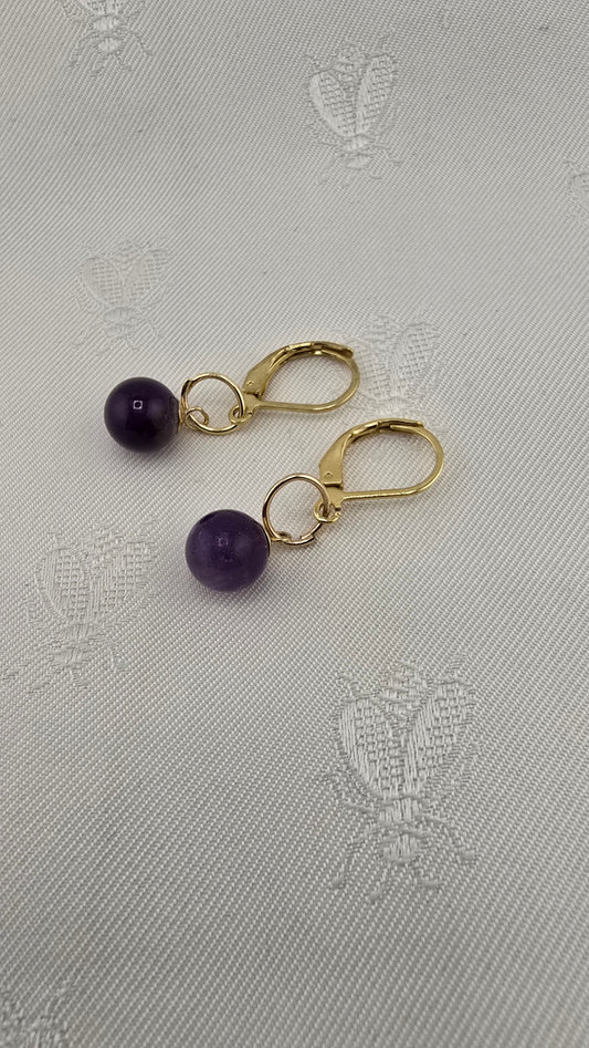 Boucles d'oreilles en Améthyste