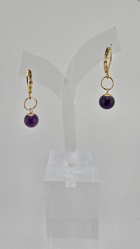 Boucles d'oreilles en Améthyste