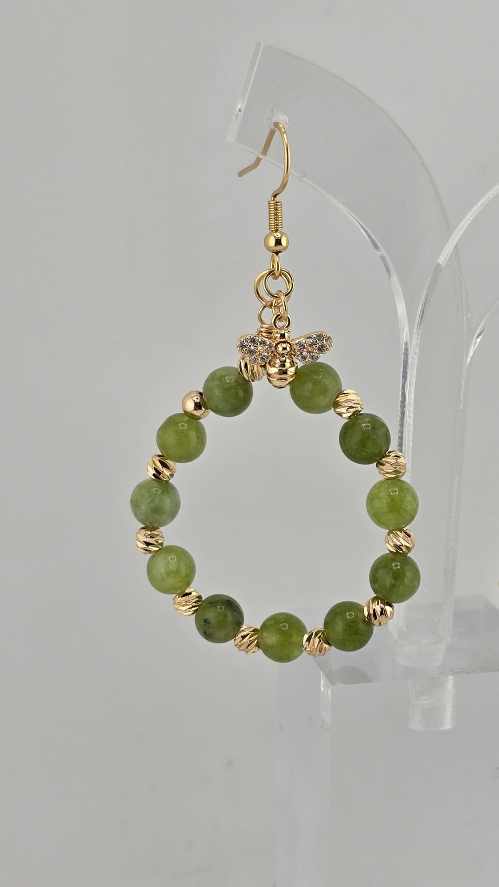 Boucles d'oreilles en Péridot et plaqué or 18K.