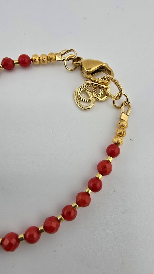Bracelet en corail rouge