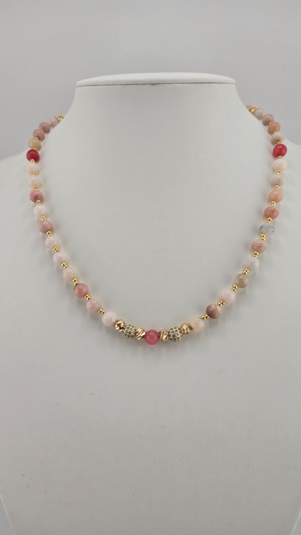 Collier en Opal rose