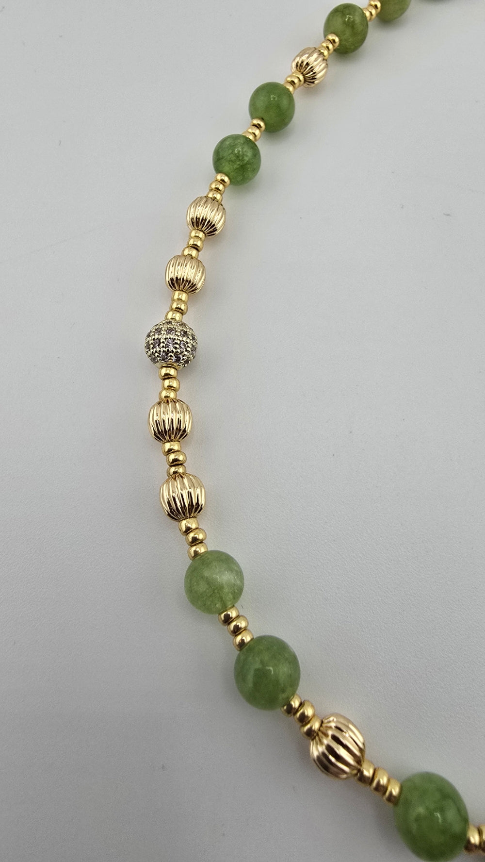 Collier en Péridot et perles en plaqué or 18K