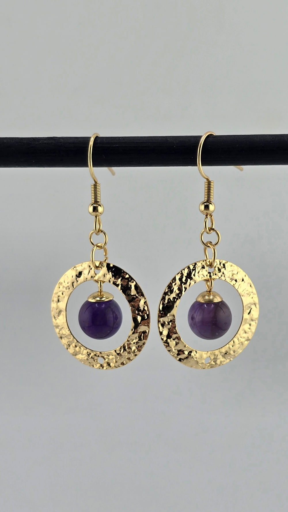 Boucles d'oreilles en Améthyste