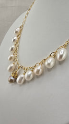 Majestueux collier chaine en perles de culture