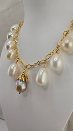 Majestueux collier chaine en perles de culture