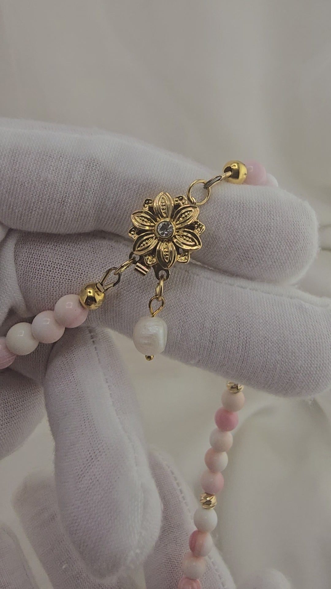 Collier de perles de culture et perles de Lambi