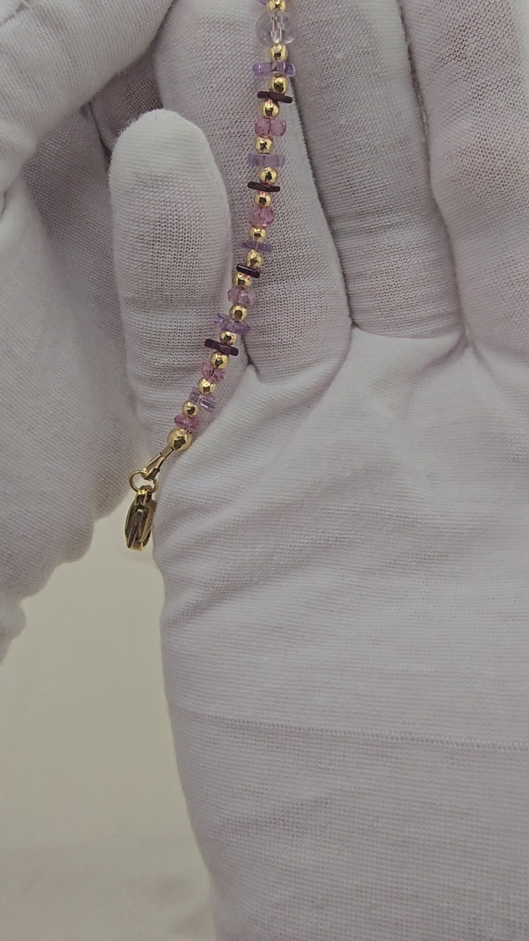 Bracelet en pierres fines et vermeil