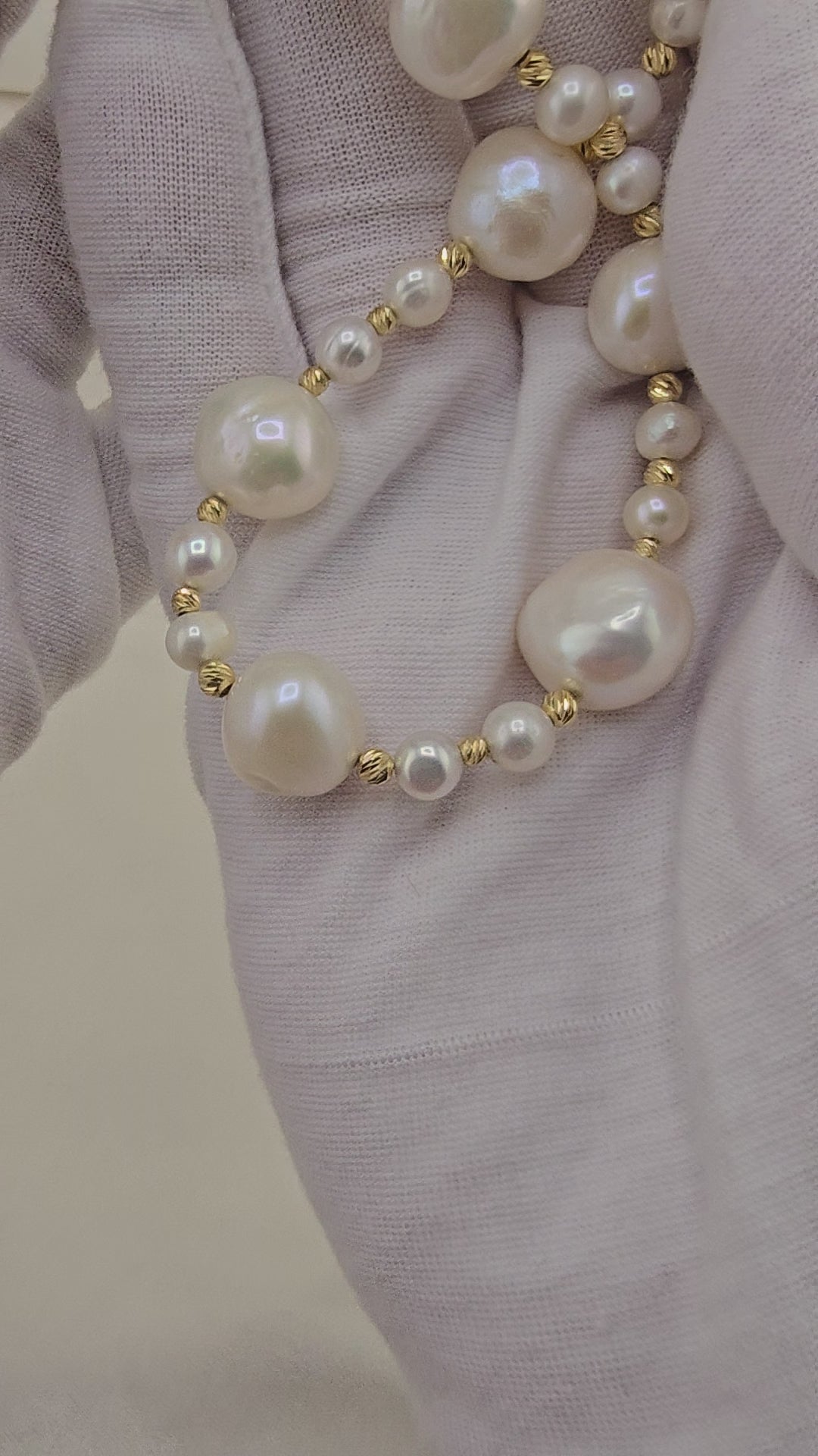 Collier en perles de culture et vermeil