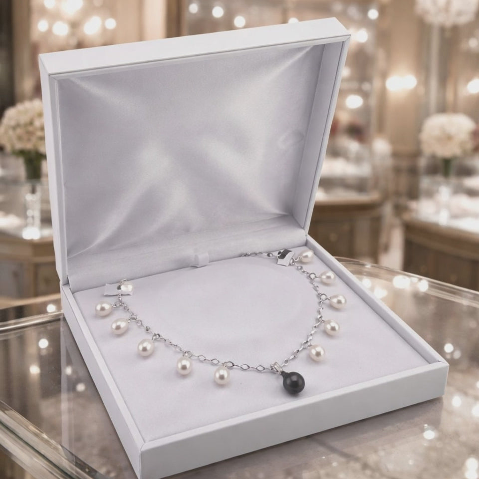 Clair Obscur - Collier avec perles de culture et tahiti